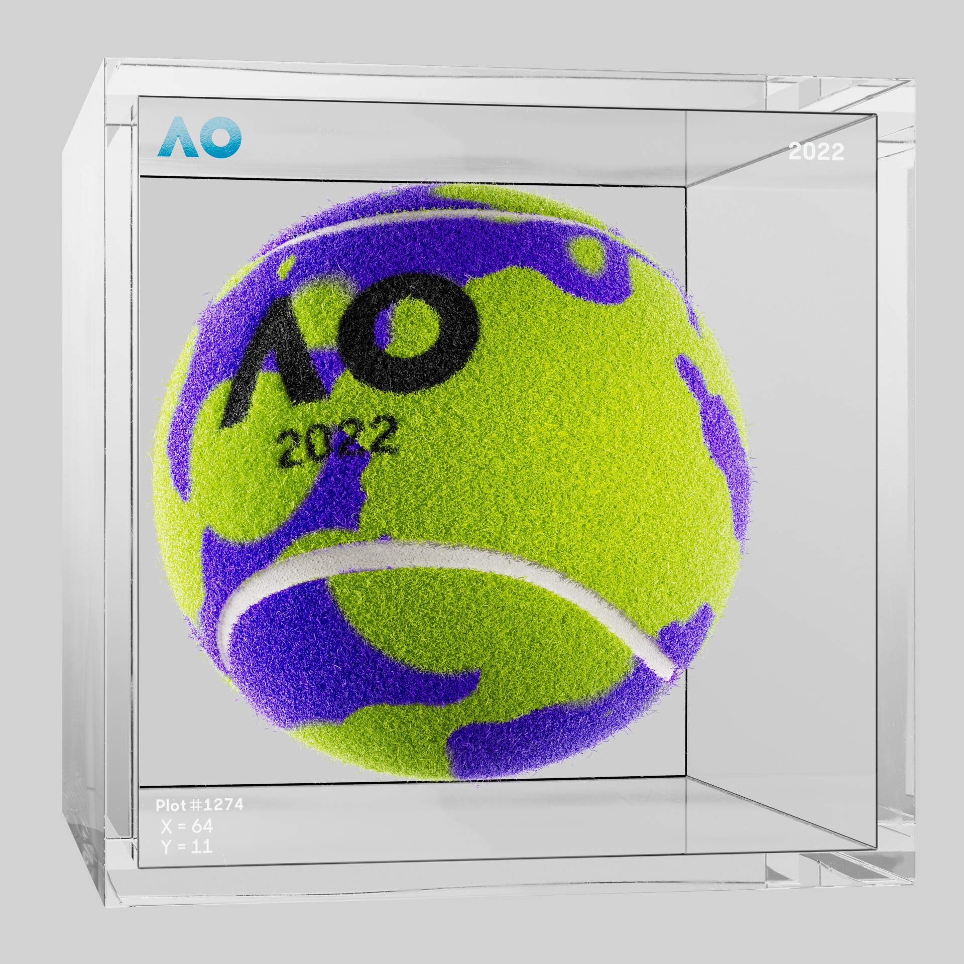The Australian Open - The Australian Open Art Ball - AO Art Ball #408 - NFT # 408