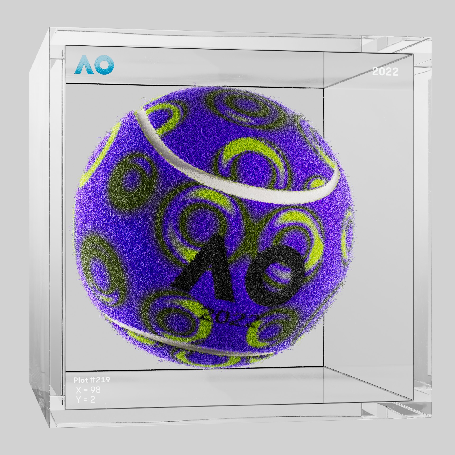 The Australian Open - The Australian Open Art Ball - AO Art Ball #4080 - NFT # 4080