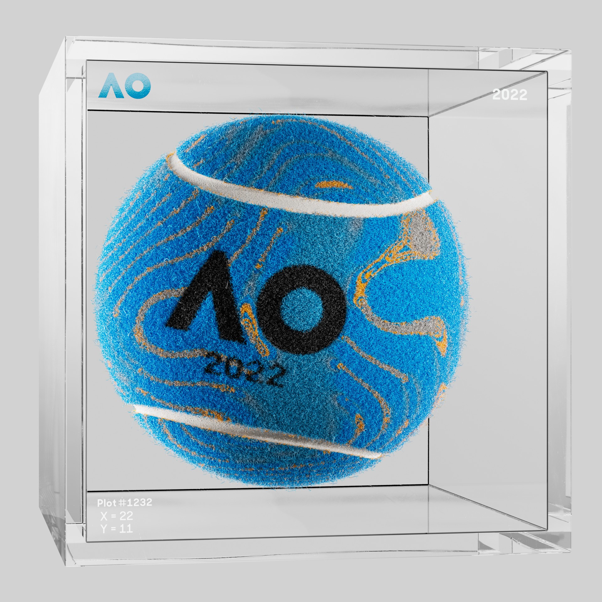 The Australian Open - The Australian Open Art Ball - AO Art Ball #4086 - NFT # 4086