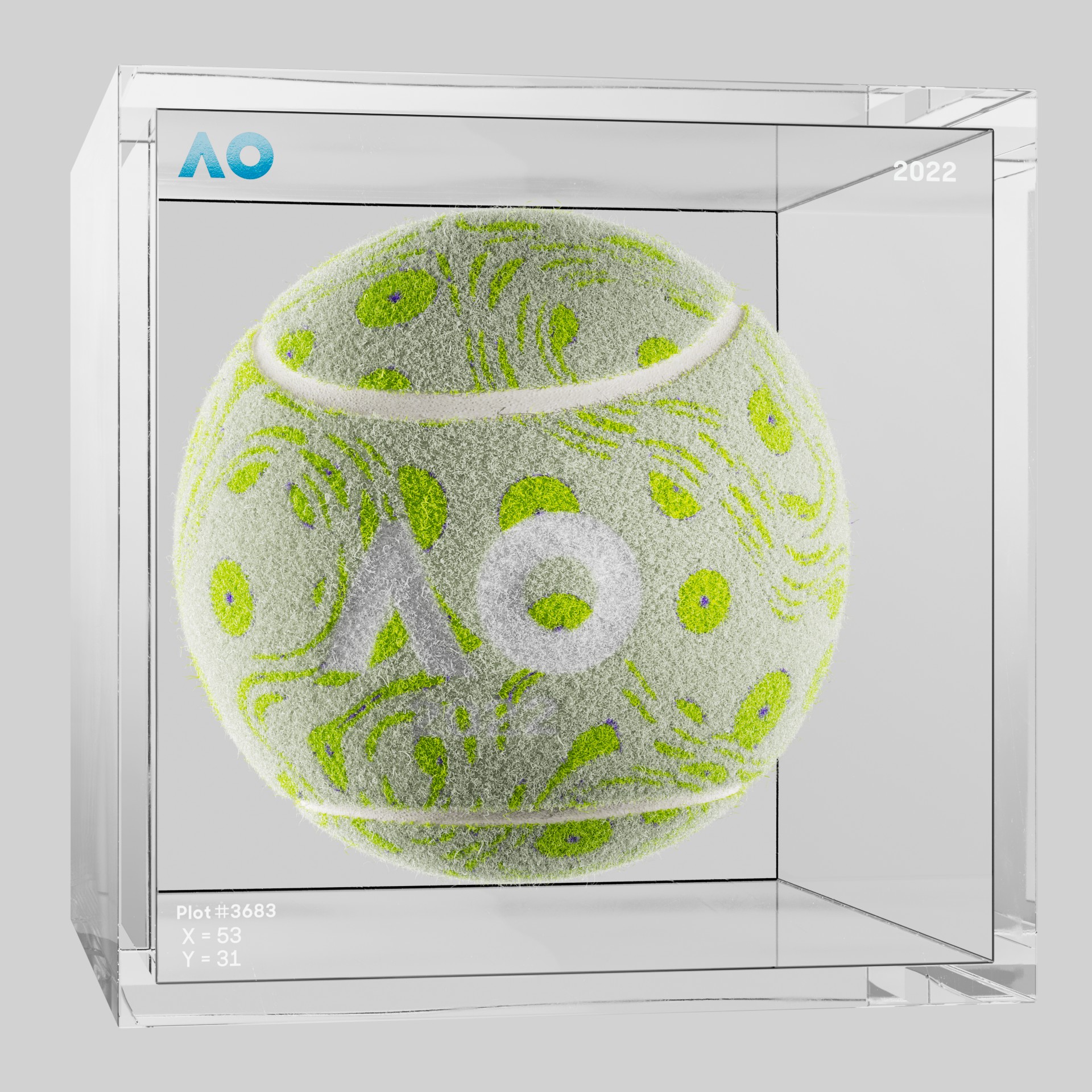 The Australian Open - The Australian Open Art Ball - AO Art Ball #4087 - NFT # 4087