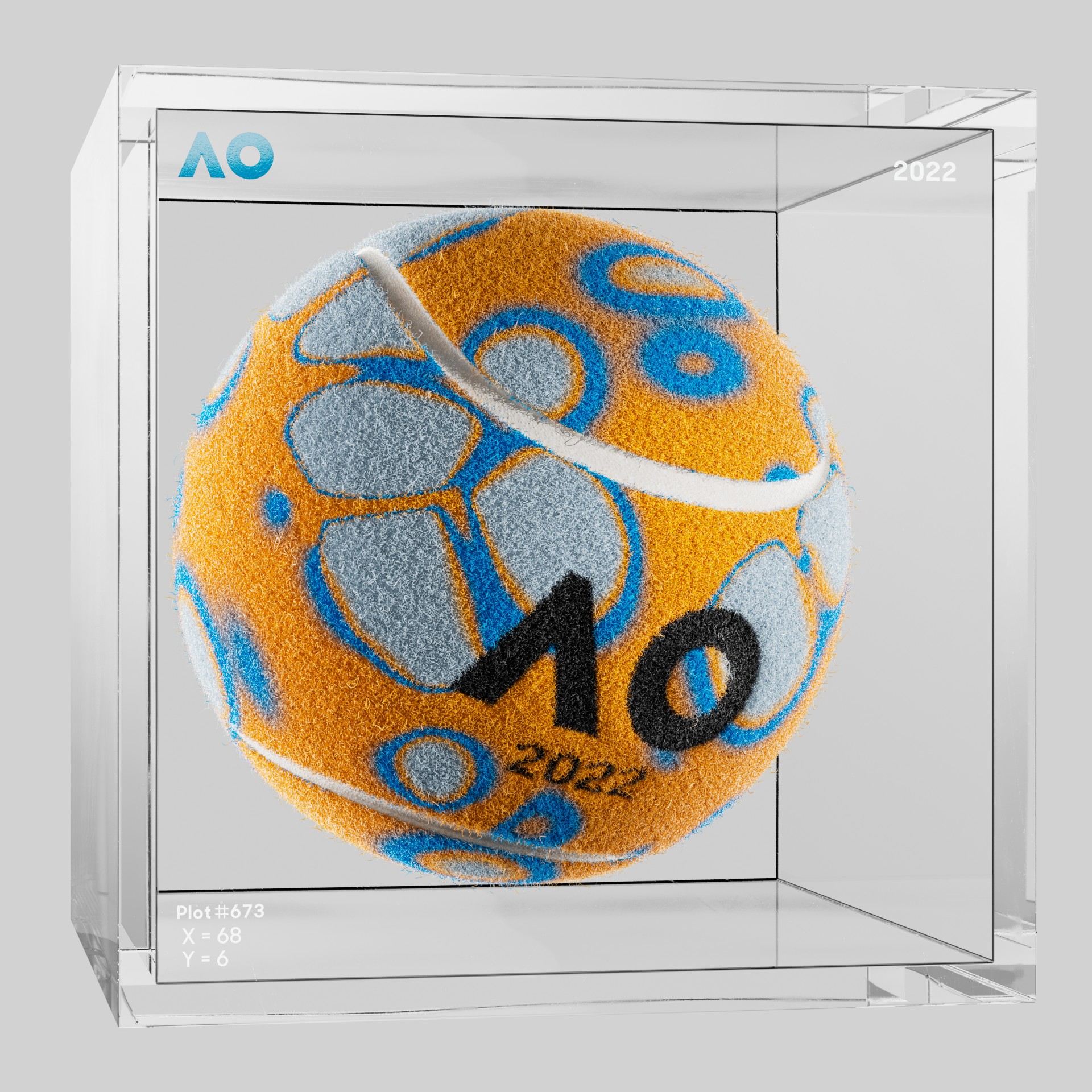 The Australian Open - The Australian Open Art Ball - AO Art Ball #4119 - NFT # 4119