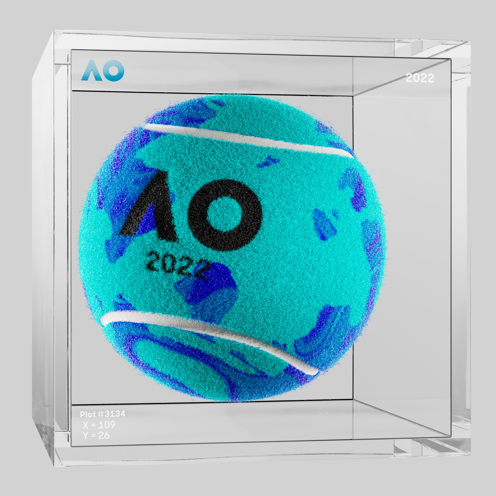 The Australian Open - The Australian Open Art Ball - AO Art Ball #412 - NFT # 412