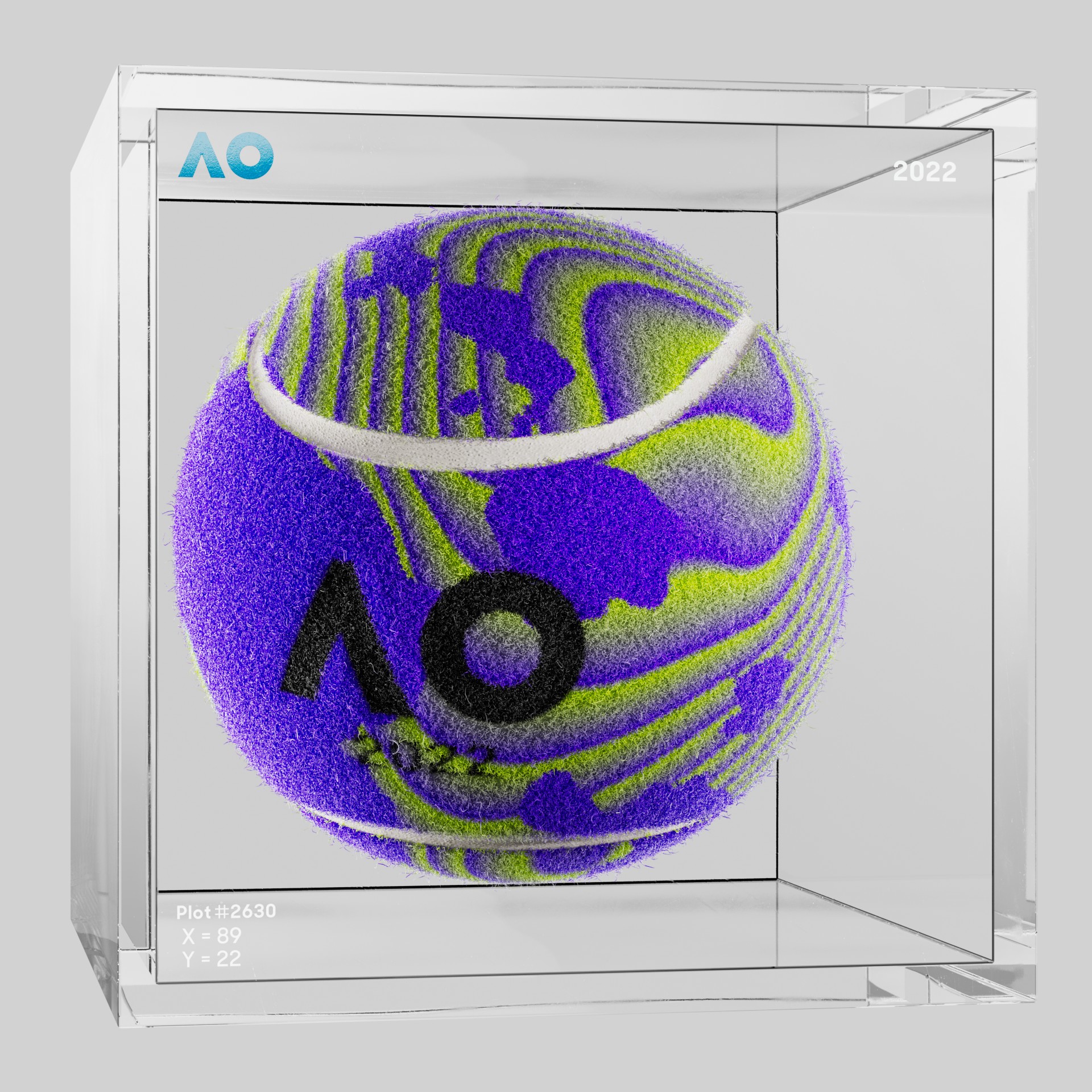 The Australian Open - The Australian Open Art Ball - AO Art Ball #4124 - NFT # 4124