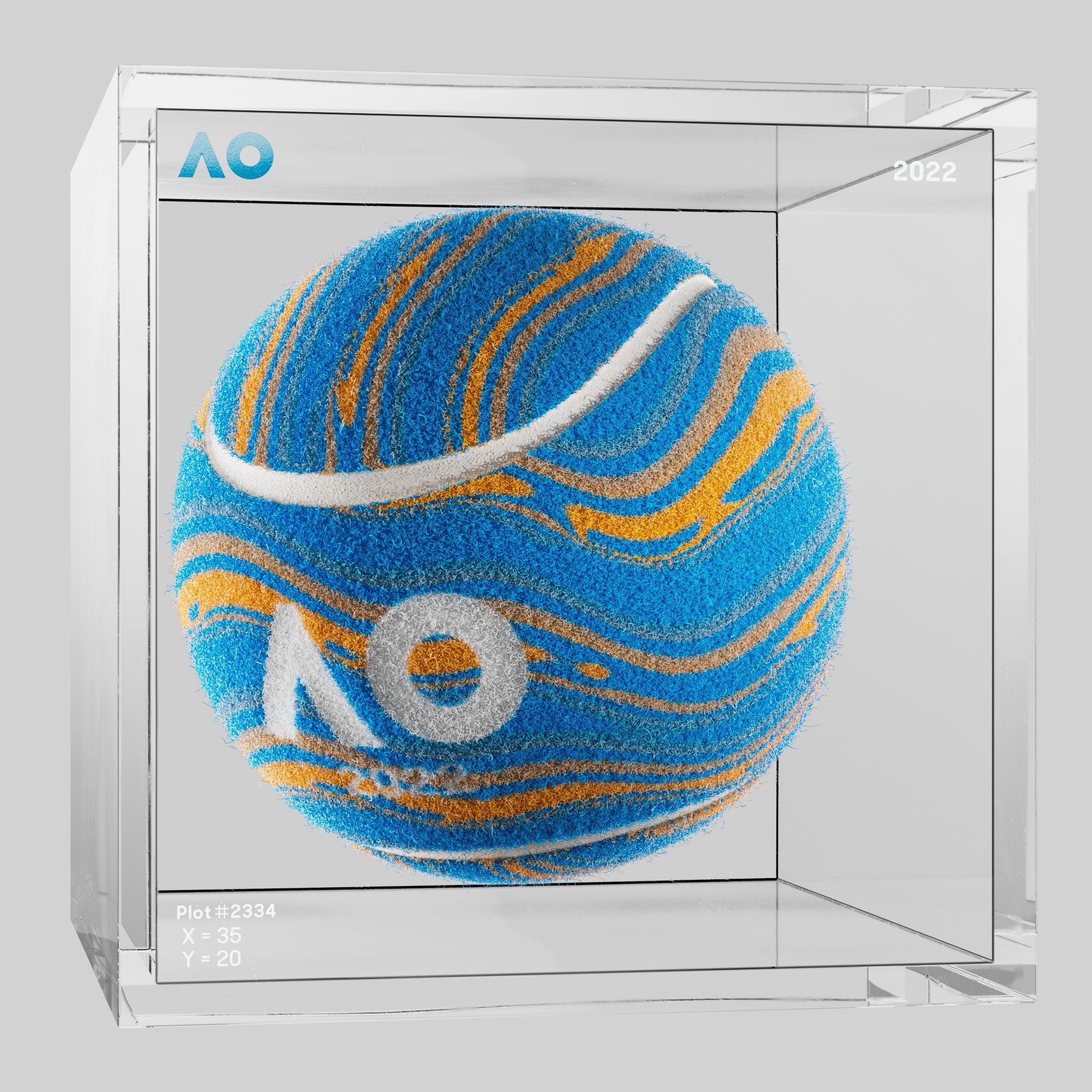 The Australian Open - The Australian Open Art Ball - AO Art Ball #4128 - NFT # 4128