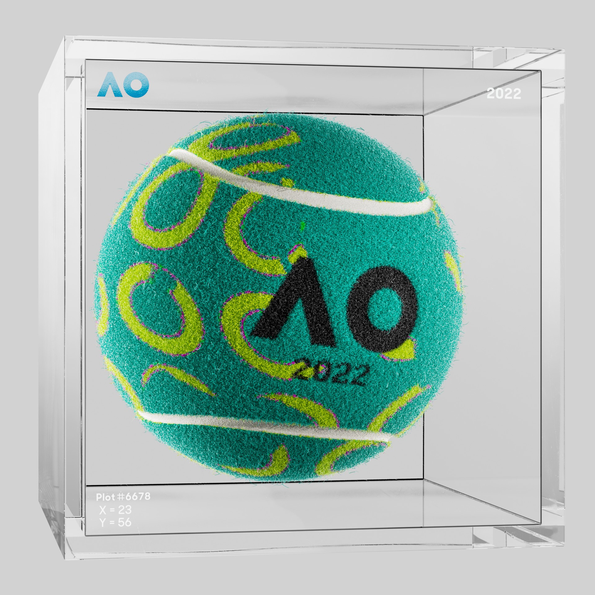 The Australian Open - The Australian Open Art Ball - AO Art Ball #4129 - NFT # 4129