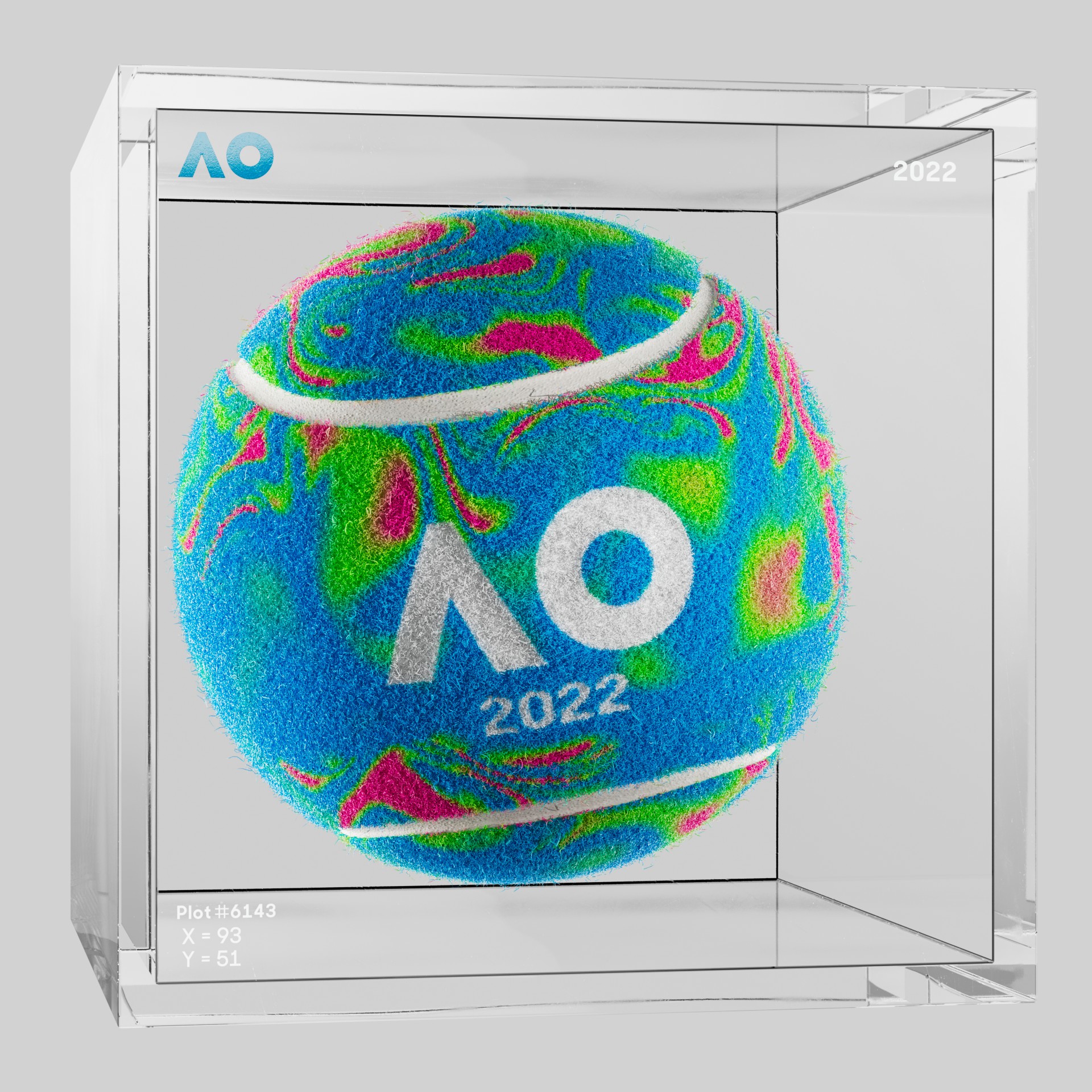 The Australian Open - The Australian Open Art Ball - AO Art Ball #4132 - NFT # 4132