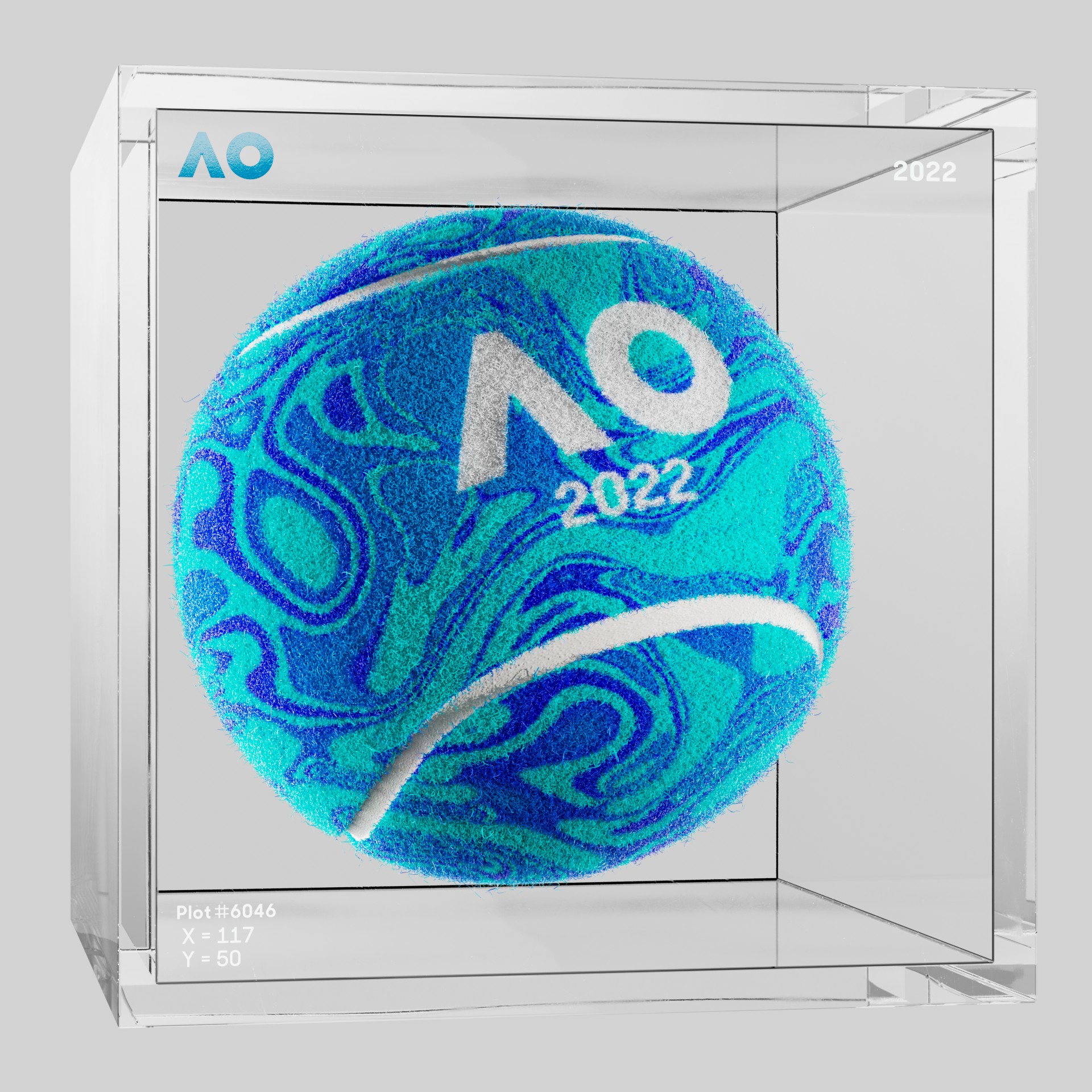 The Australian Open - The Australian Open Art Ball - AO Art Ball #4134 - NFT # 4134