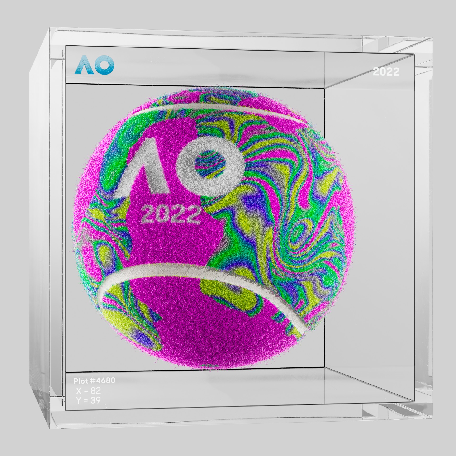 The Australian Open - The Australian Open Art Ball - AO Art Ball #4135 - NFT # 4135