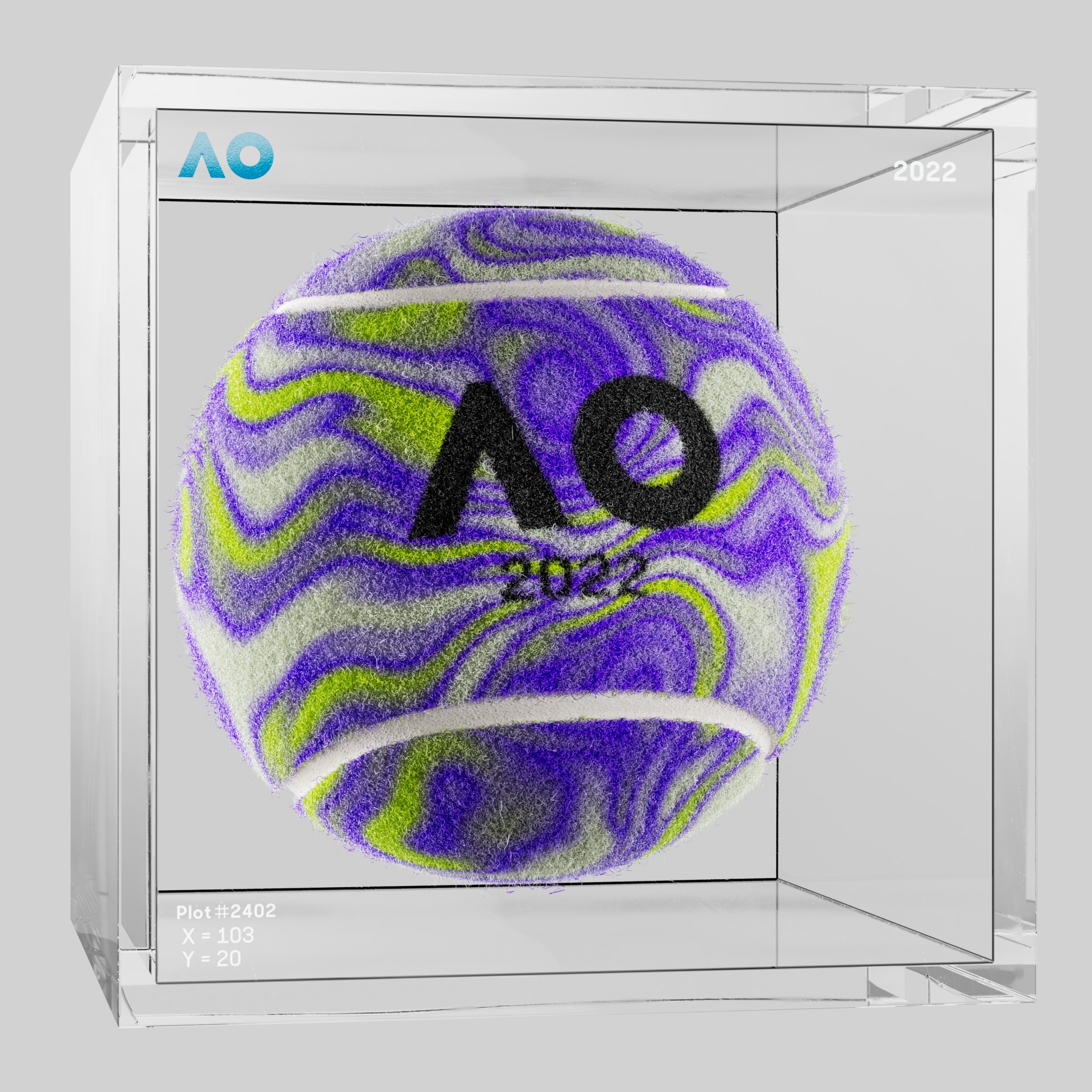 The Australian Open - The Australian Open Art Ball - AO Art Ball #4137 - NFT # 4137