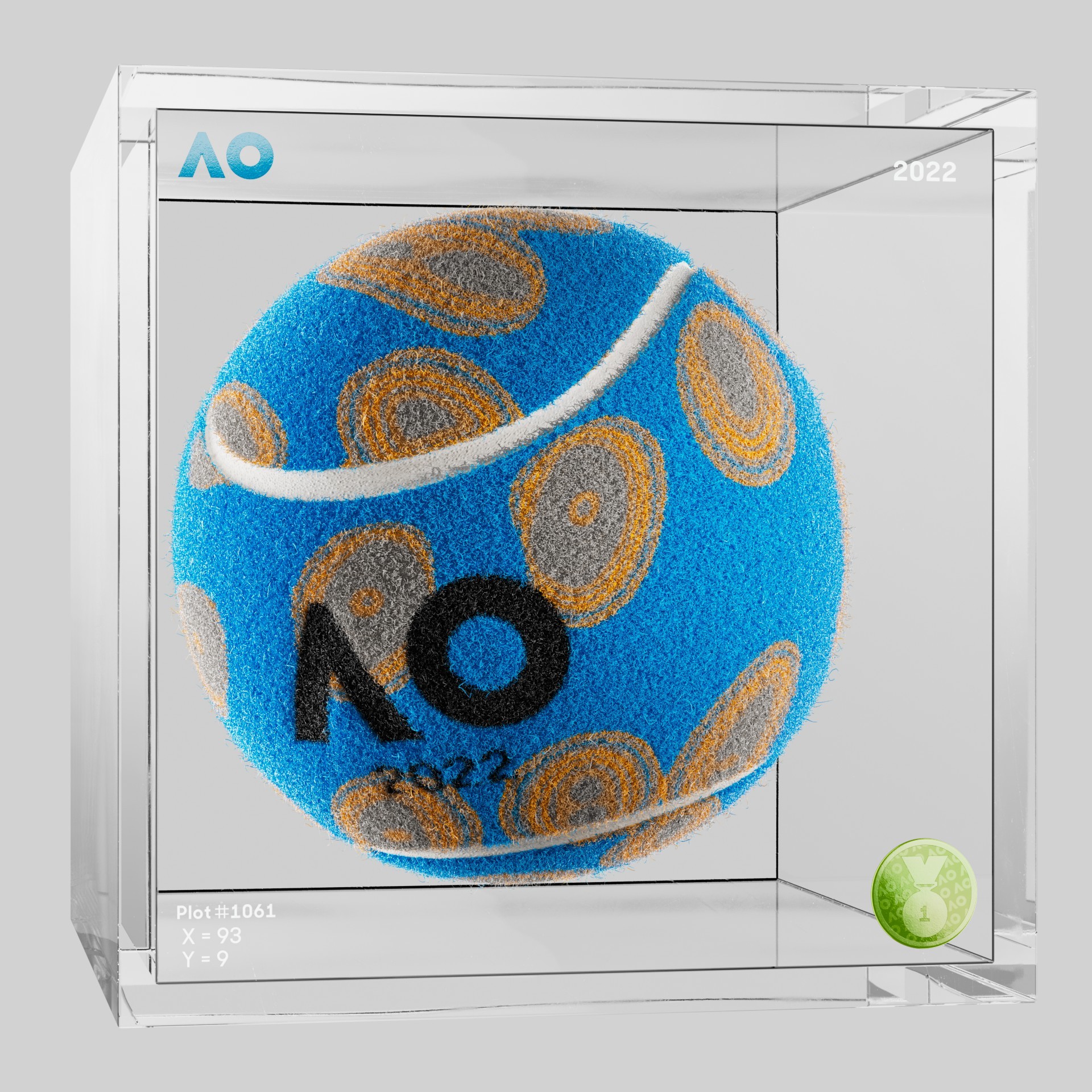 The Australian Open - The Australian Open Art Ball - AO Art Ball #4140 - NFT # 4140