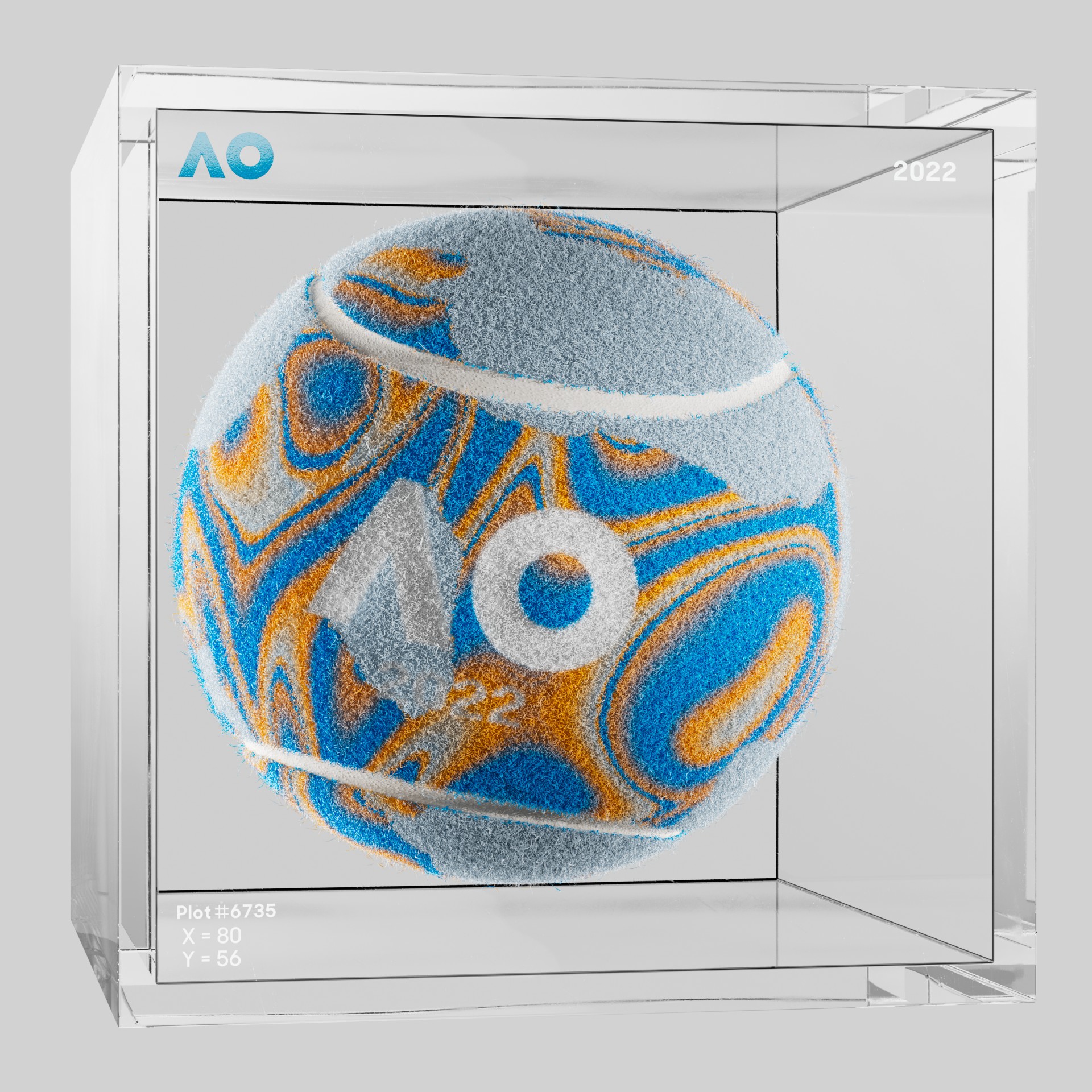 The Australian Open - The Australian Open Art Ball - AO Art Ball #4142 - NFT # 4142