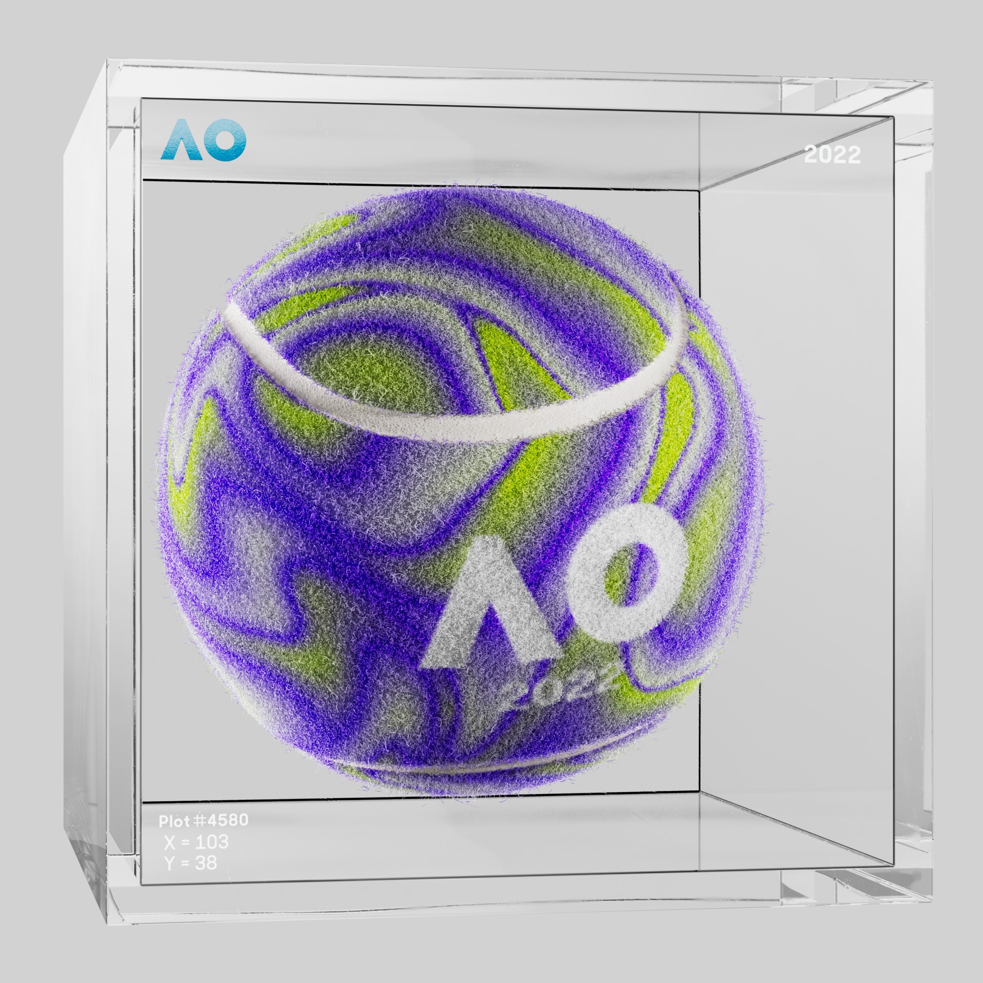 The Australian Open - The Australian Open Art Ball - AO Art Ball #4144 - NFT # 4144