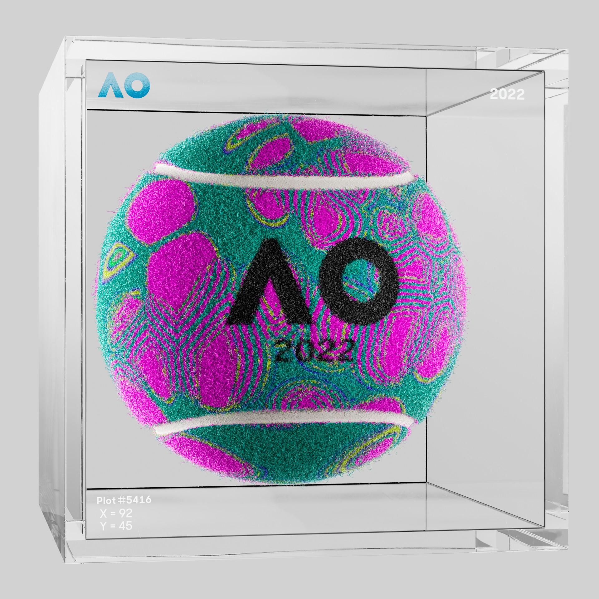The Australian Open - The Australian Open Art Ball - AO Art Ball #4147 - NFT # 4147