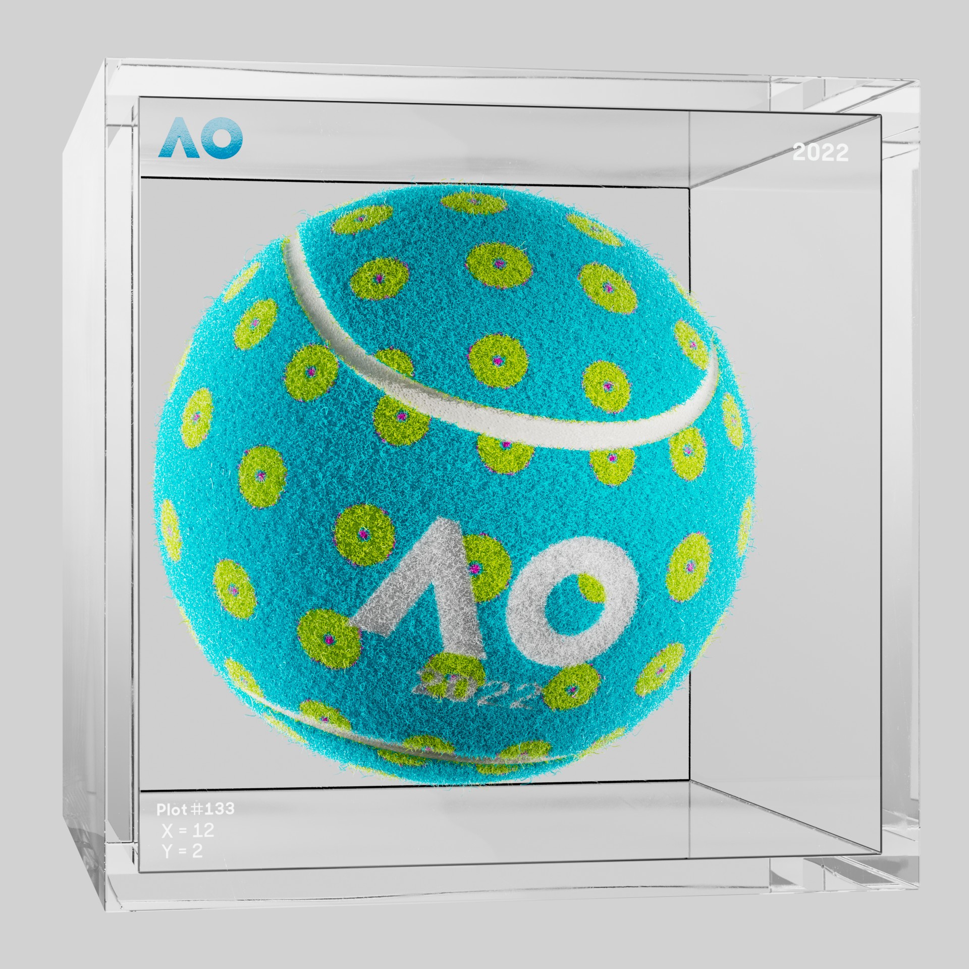 The Australian Open - The Australian Open Art Ball - AO Art Ball #4155 - NFT # 4155