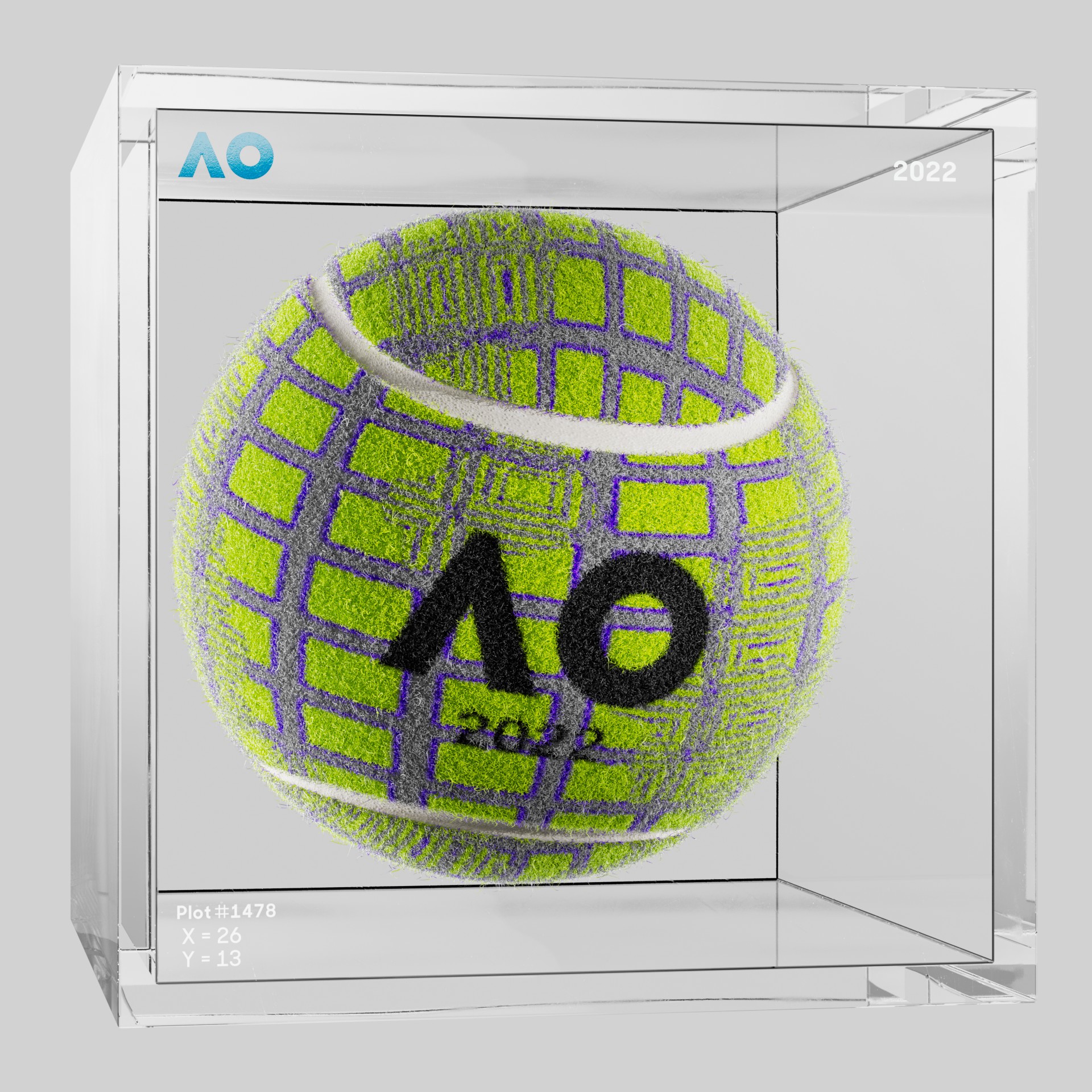 The Australian Open - The Australian Open Art Ball - AO Art Ball #4159 - NFT # 4159
