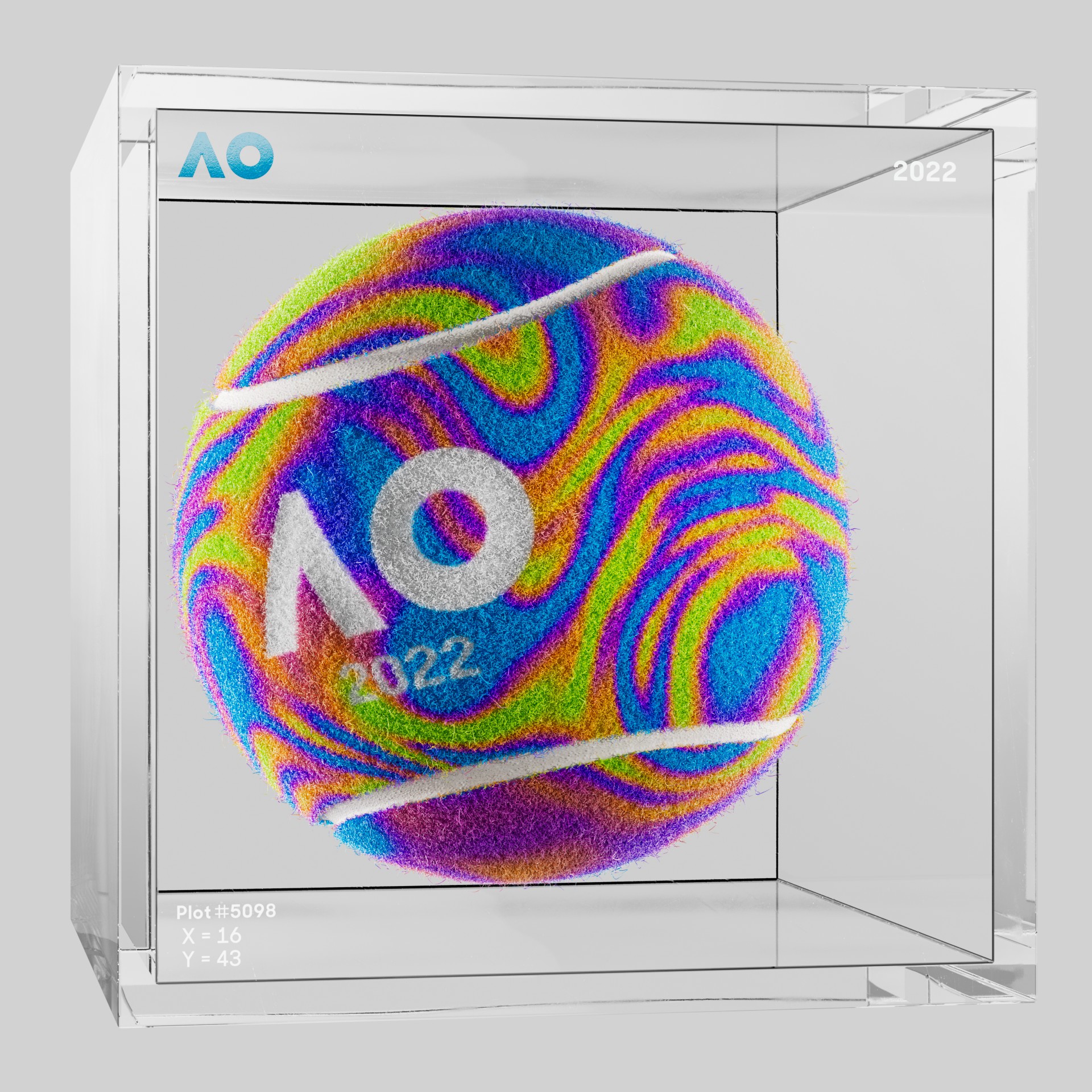 The Australian Open - The Australian Open Art Ball - AO Art Ball #4166 - NFT # 4166