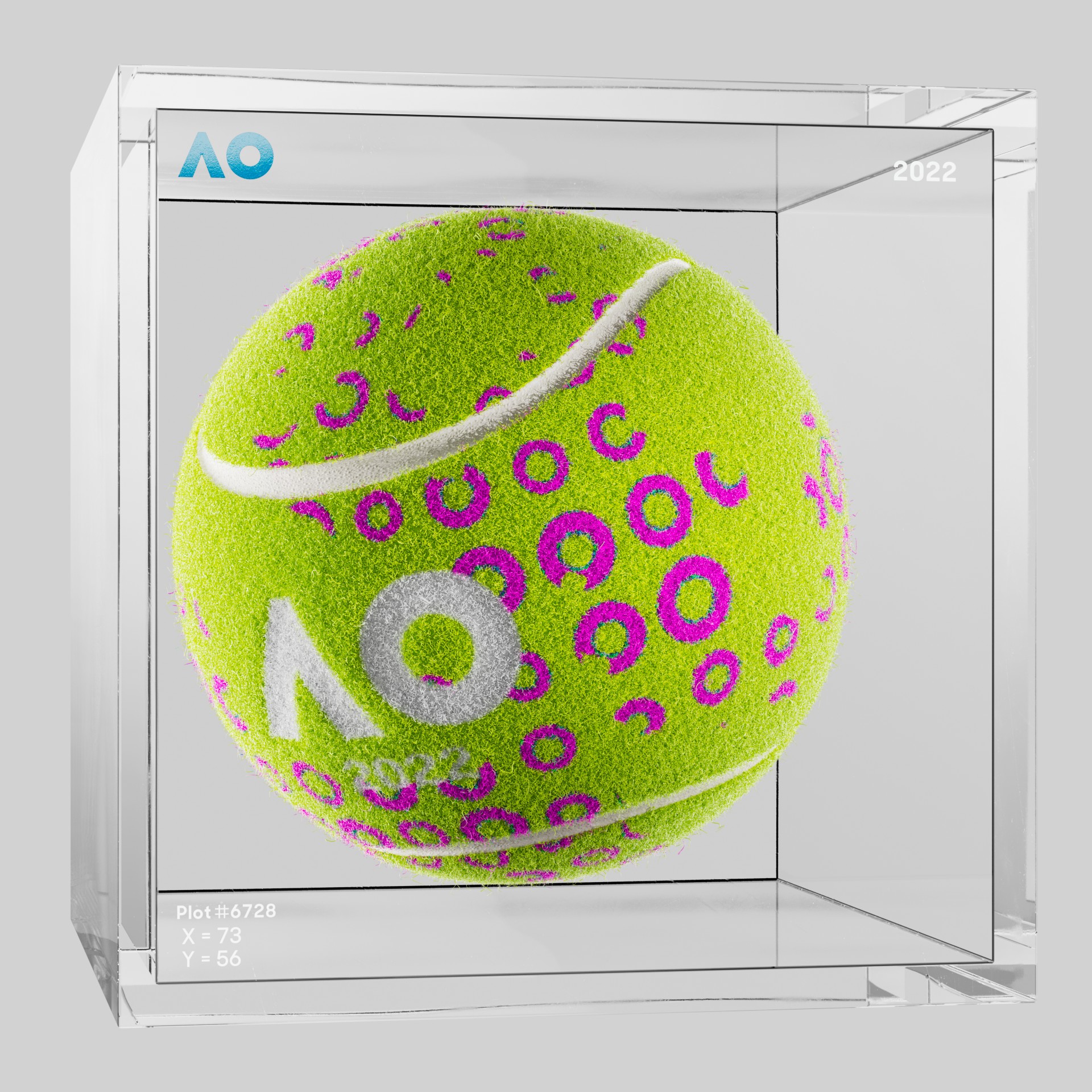 The Australian Open - The Australian Open Art Ball - AO Art Ball #4167 - NFT # 4167