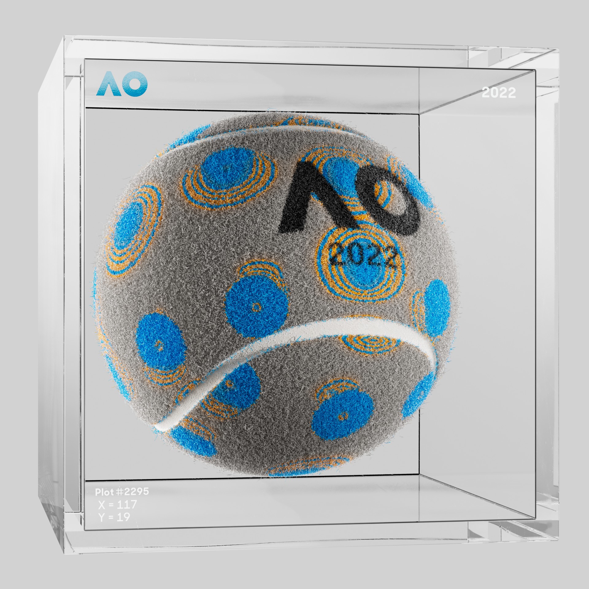 The Australian Open - The Australian Open Art Ball - AO Art Ball #4168 - NFT # 4168