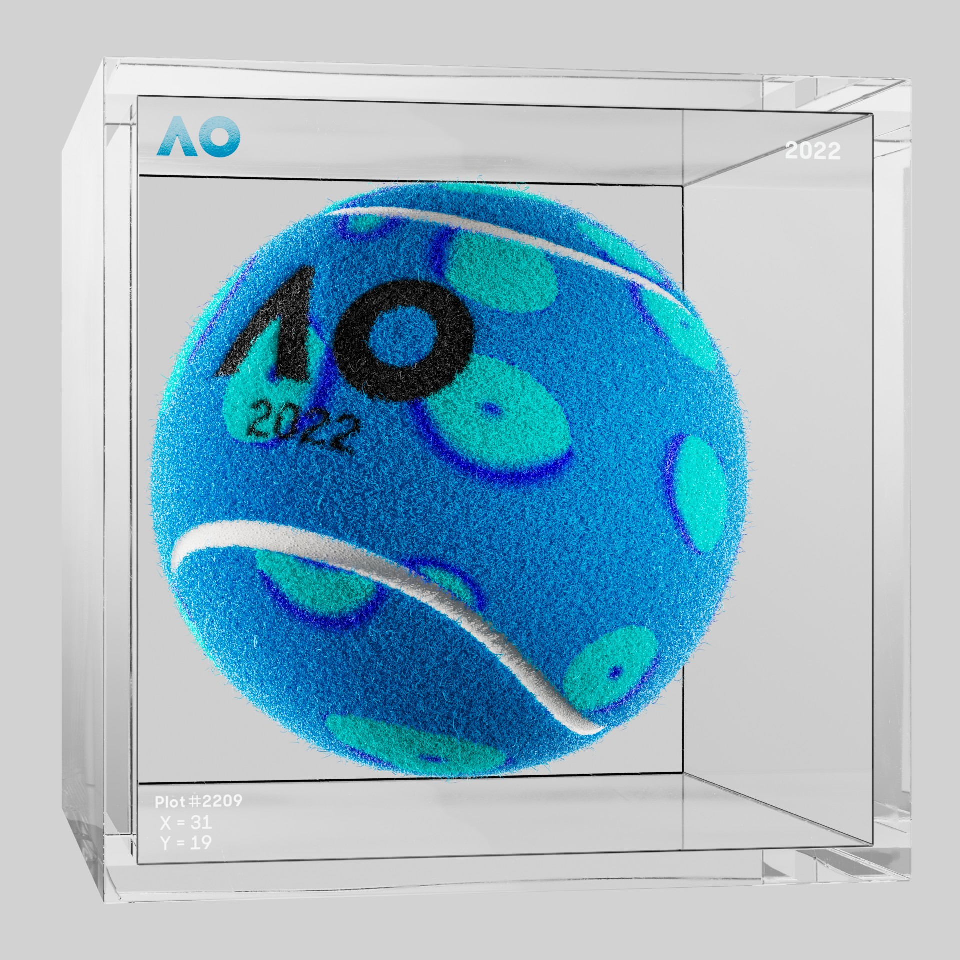 The Australian Open - The Australian Open Art Ball - AO Art Ball #4171 - NFT # 4171