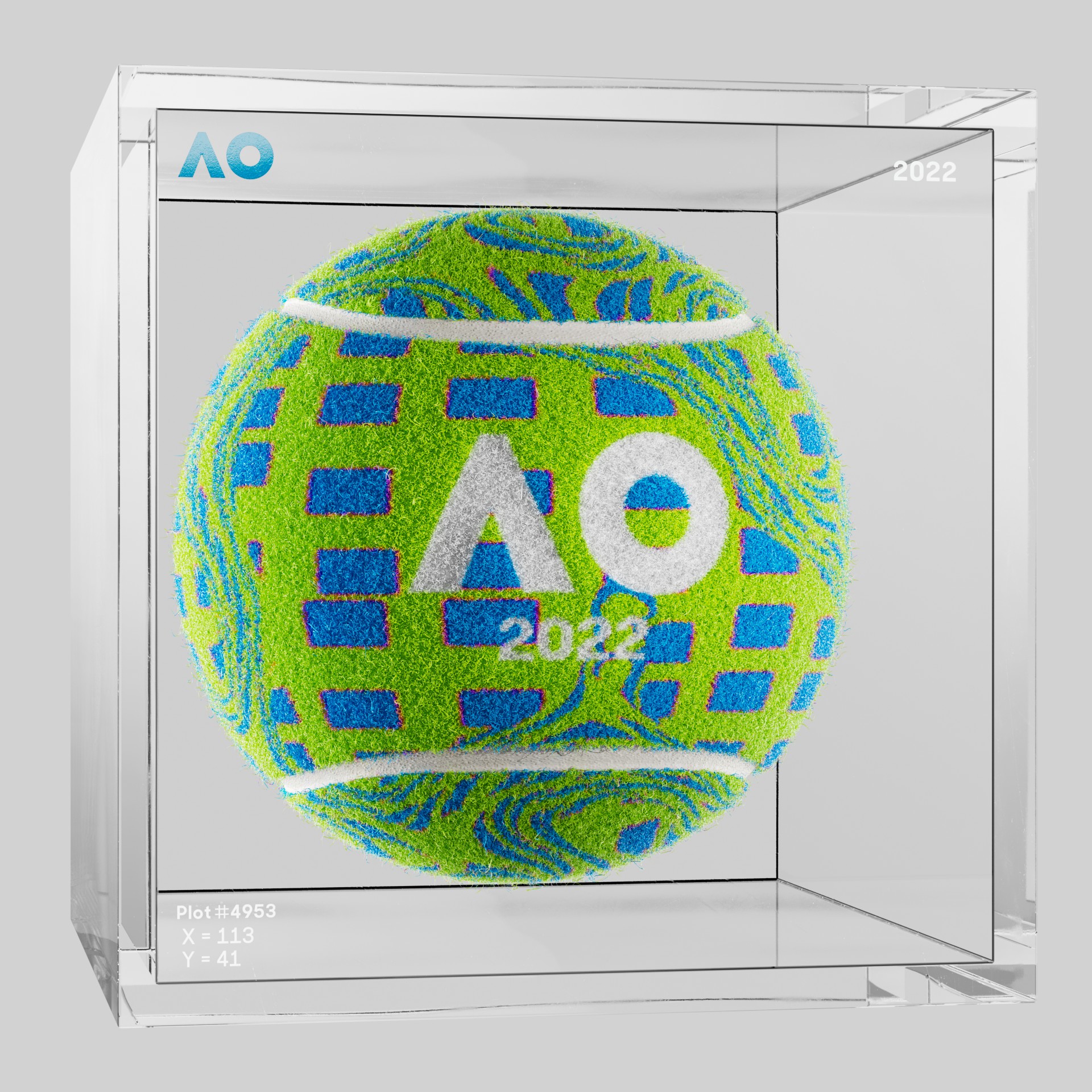 The Australian Open - The Australian Open Art Ball - AO Art Ball #4176 - NFT # 4176