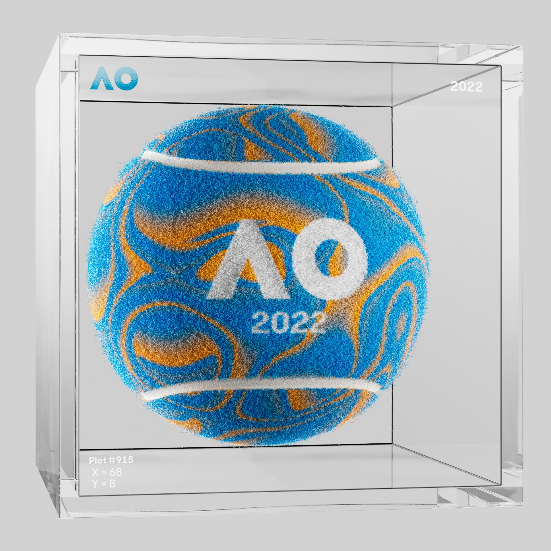 The Australian Open - The Australian Open Art Ball - AO Art Ball #4177 - NFT # 4177