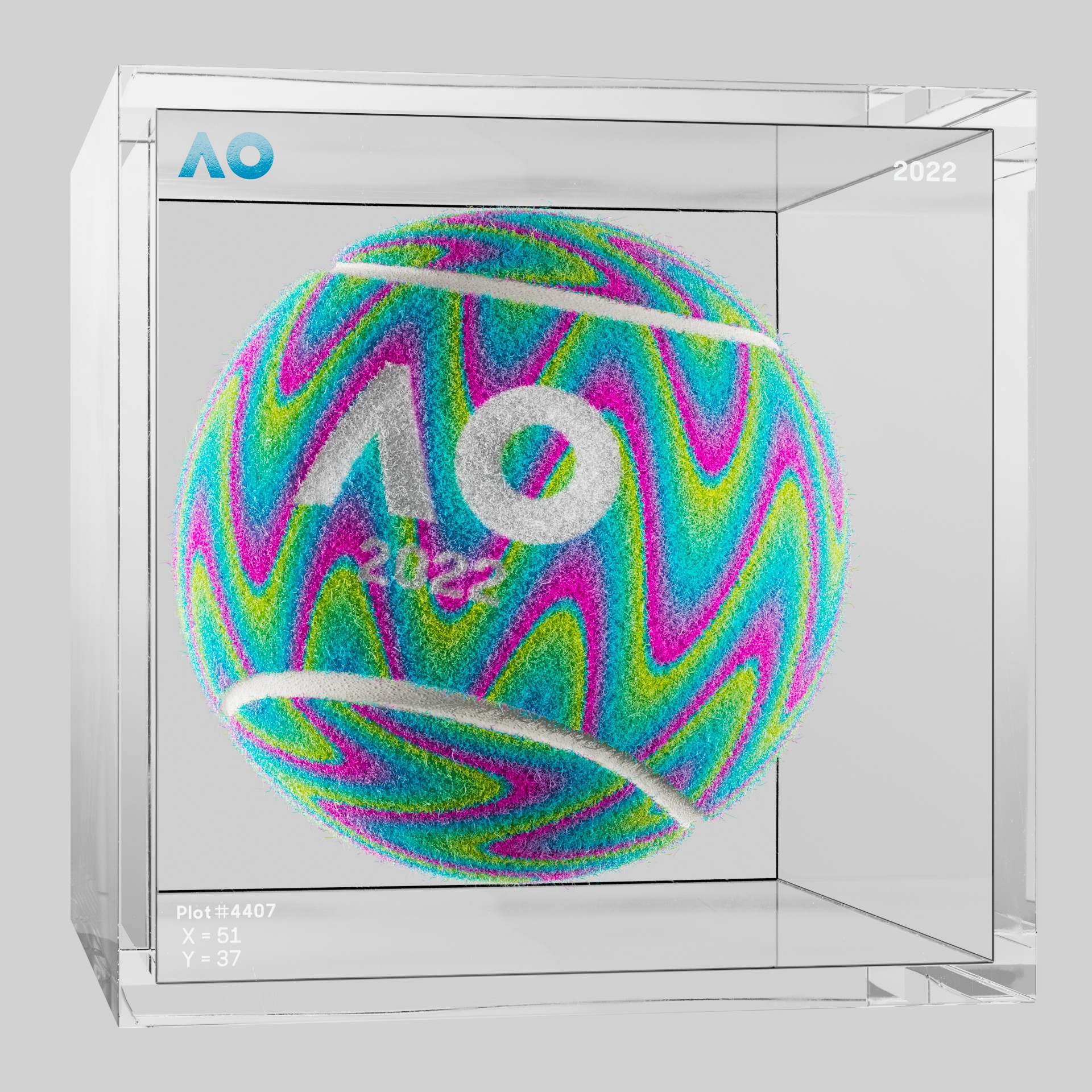 The Australian Open - The Australian Open Art Ball - AO Art Ball #418 - NFT # 418