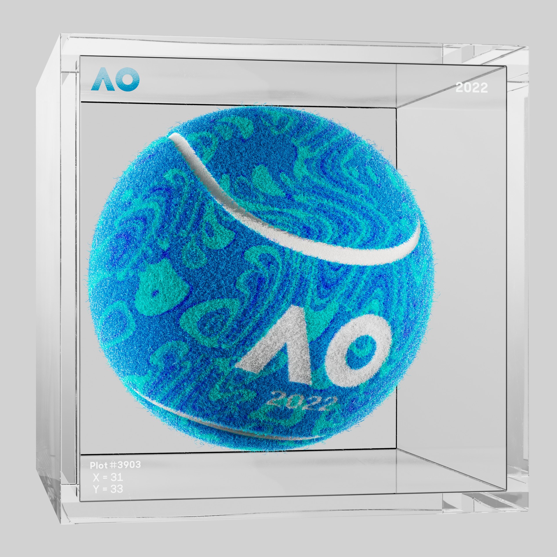 The Australian Open - The Australian Open Art Ball - AO Art Ball #4184 - NFT # 4184