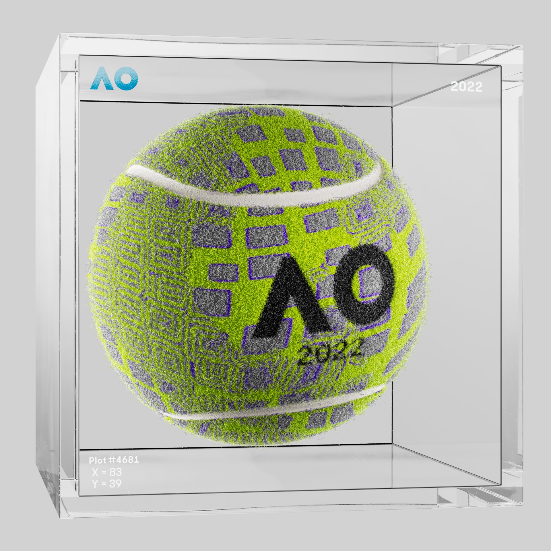 The Australian Open - The Australian Open Art Ball - AO Art Ball #4187 - NFT # 4187