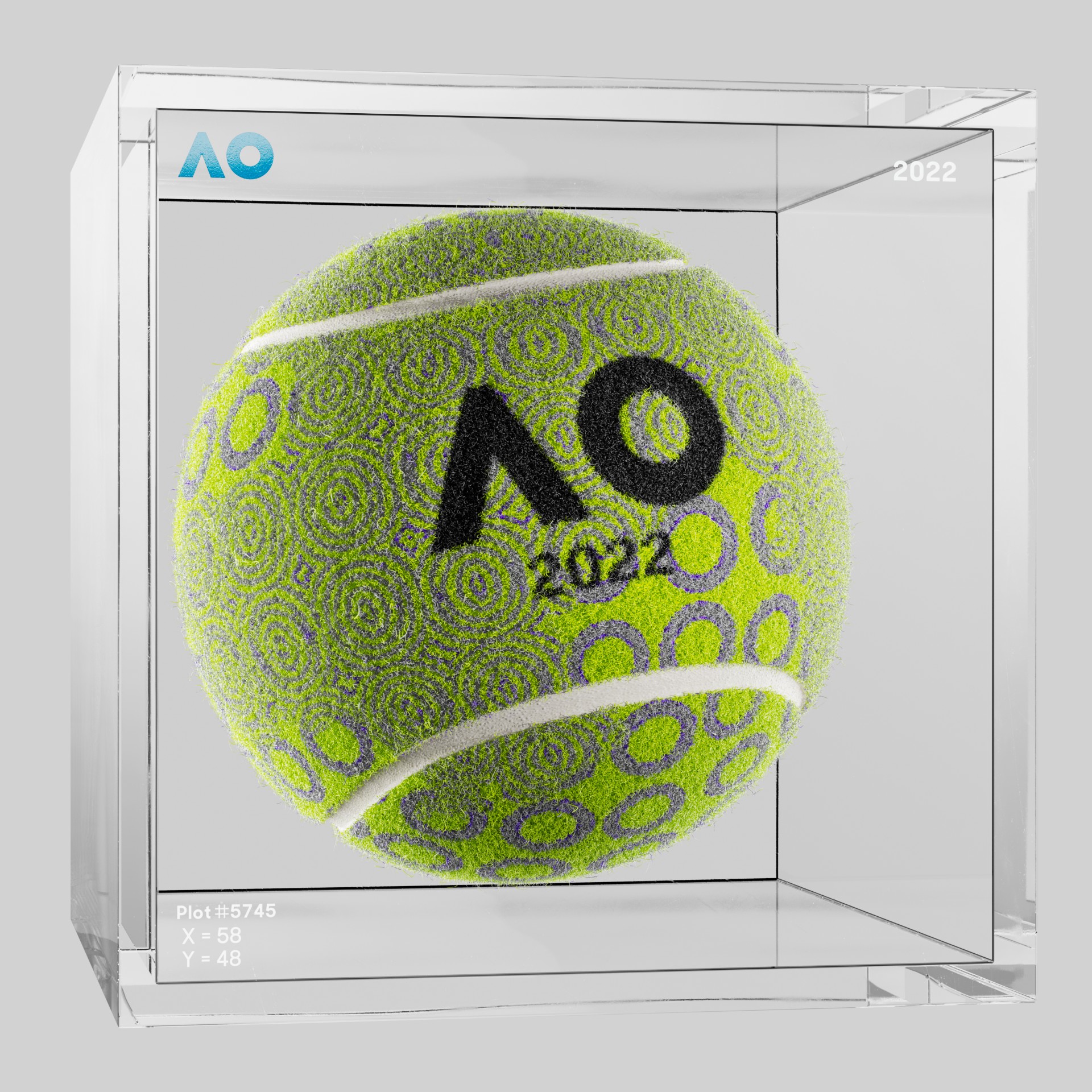 The Australian Open - The Australian Open Art Ball - AO Art Ball #4189 - NFT # 4189