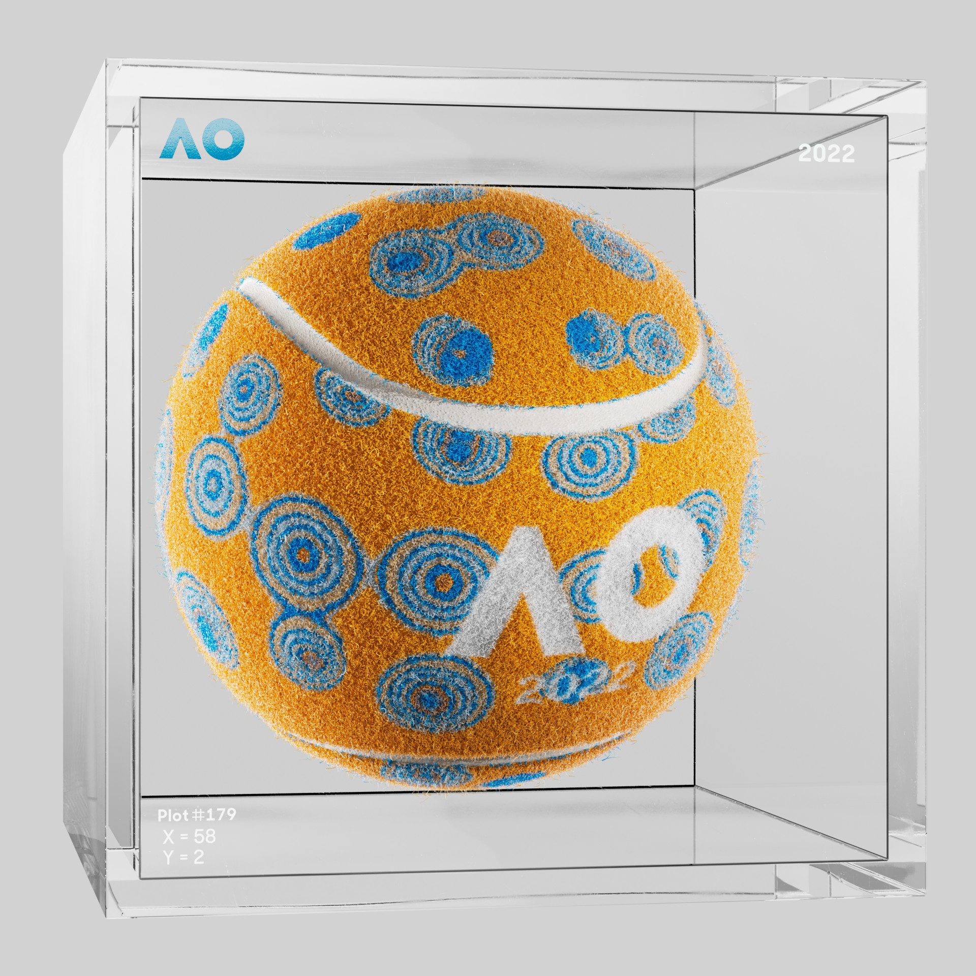 The Australian Open - The Australian Open Art Ball - AO Art Ball #4190 - NFT # 4190