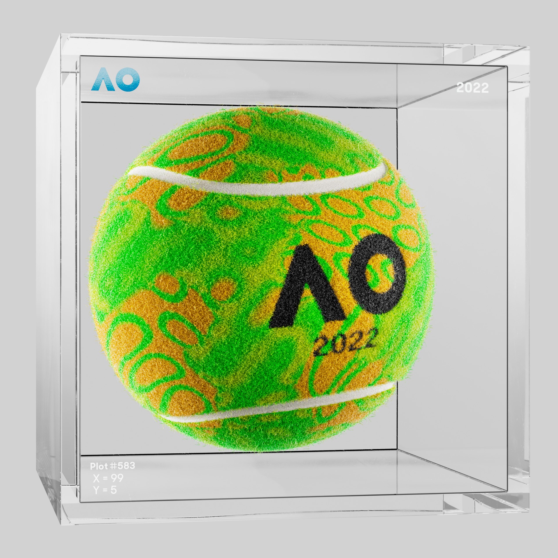 The Australian Open - The Australian Open Art Ball - AO Art Ball #4195 - NFT # 4195