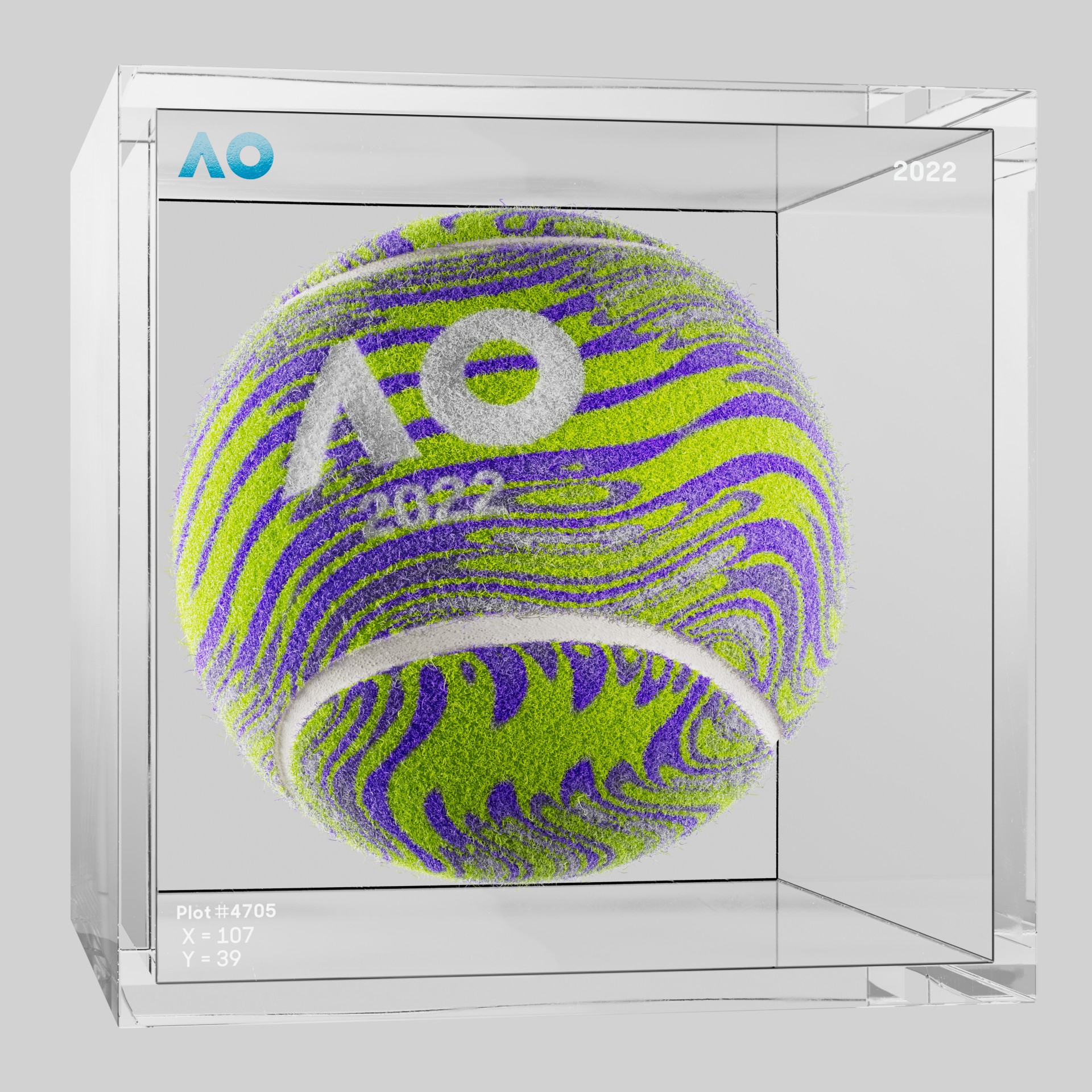 The Australian Open - The Australian Open Art Ball - AO Art Ball #4196 - NFT # 4196