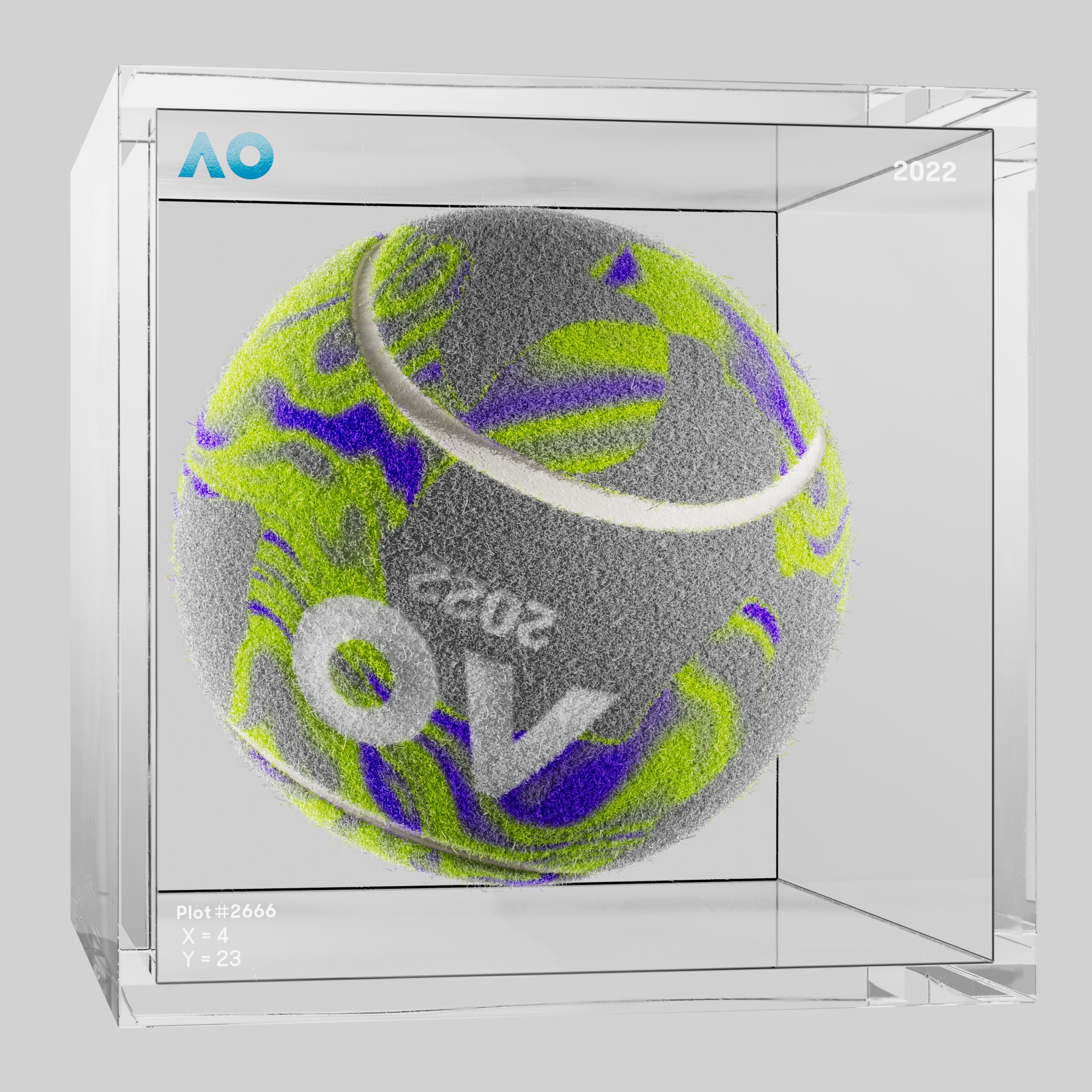 The Australian Open - The Australian Open Art Ball - AO Art Ball #4206 - NFT # 4206