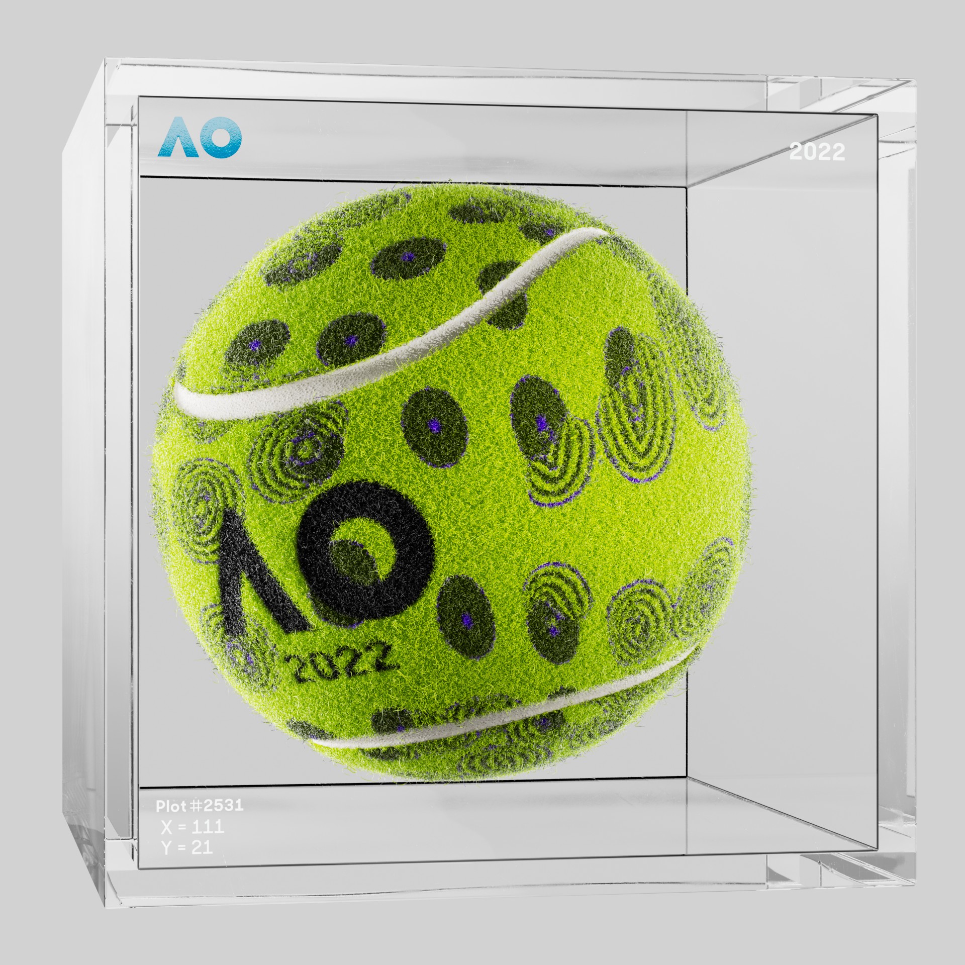 The Australian Open - The Australian Open Art Ball - AO Art Ball #4212 - NFT # 4212