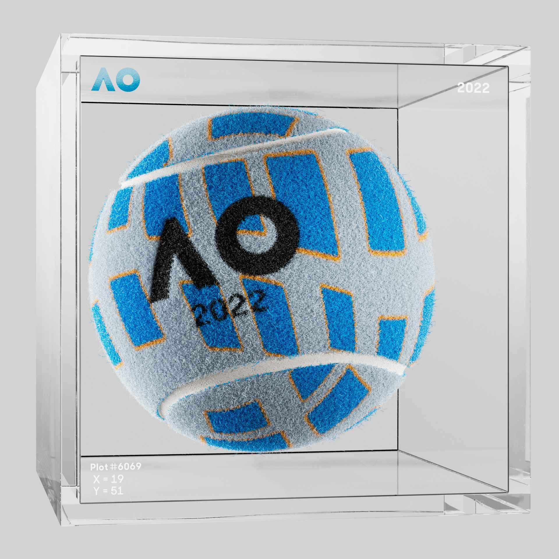The Australian Open - The Australian Open Art Ball - AO Art Ball #4225 - NFT # 4225