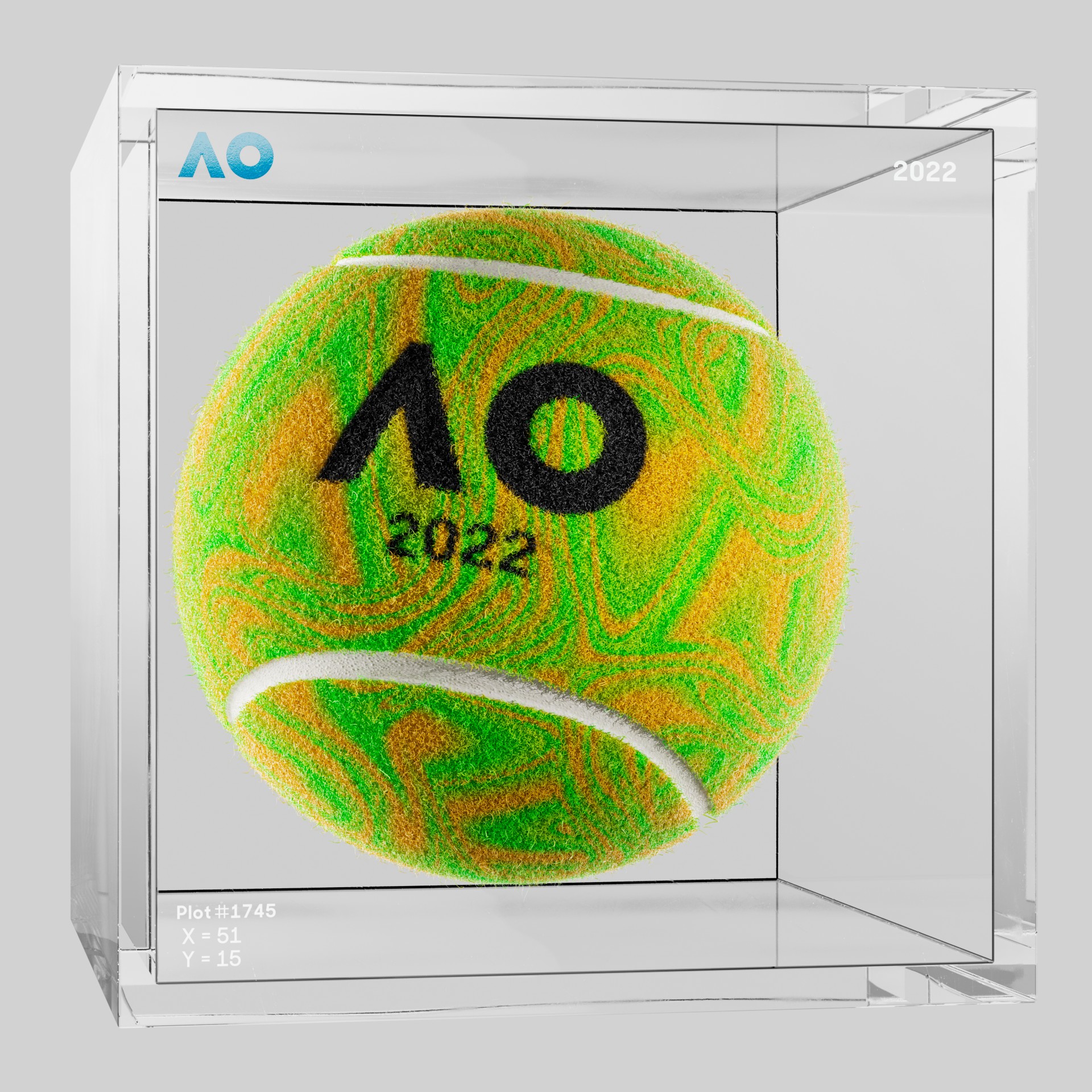The Australian Open - The Australian Open Art Ball - AO Art Ball #4228 - NFT # 4228