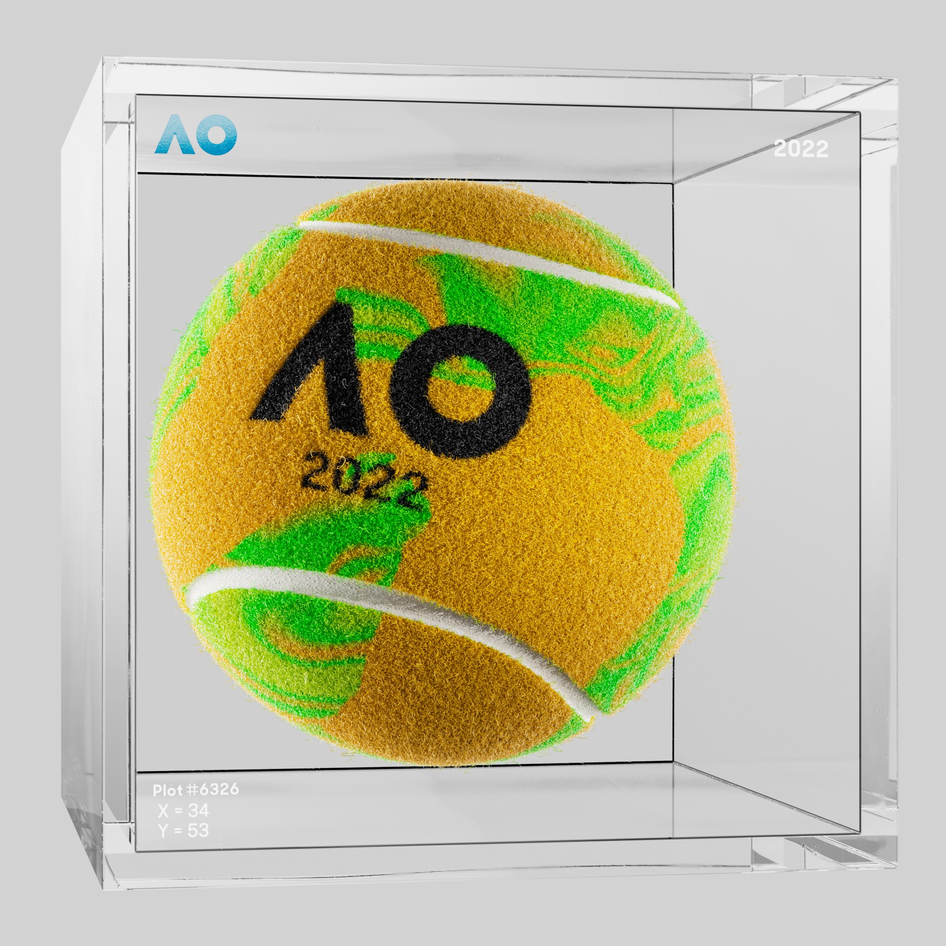 The Australian Open - The Australian Open Art Ball - AO Art Ball #4229 - NFT # 4229