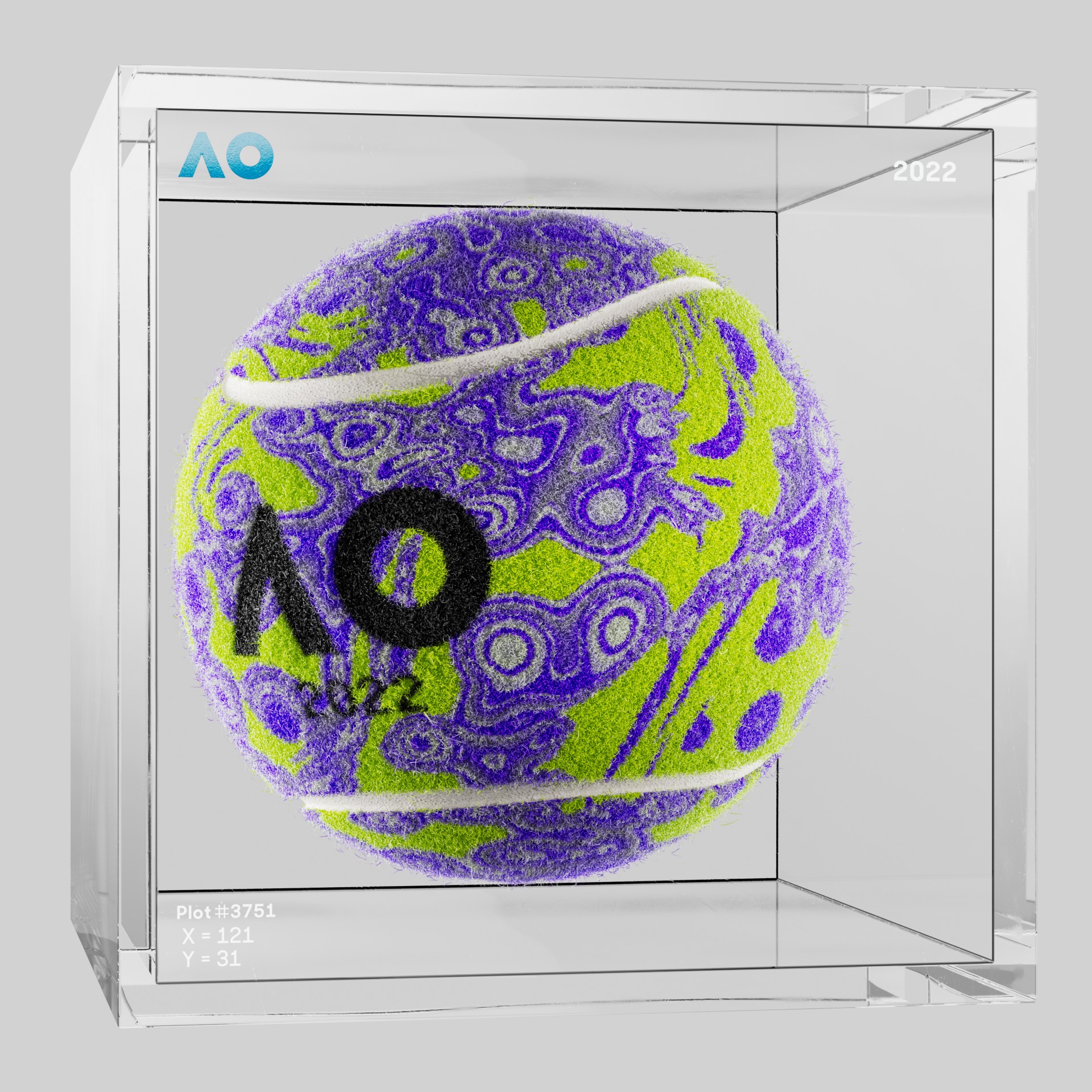 The Australian Open - The Australian Open Art Ball - AO Art Ball #4244 - NFT # 4244