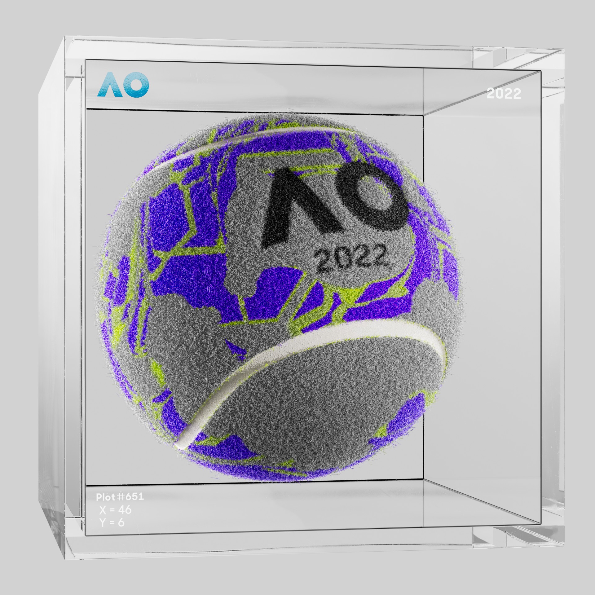 The Australian Open - The Australian Open Art Ball - AO Art Ball #4250 - NFT # 4250