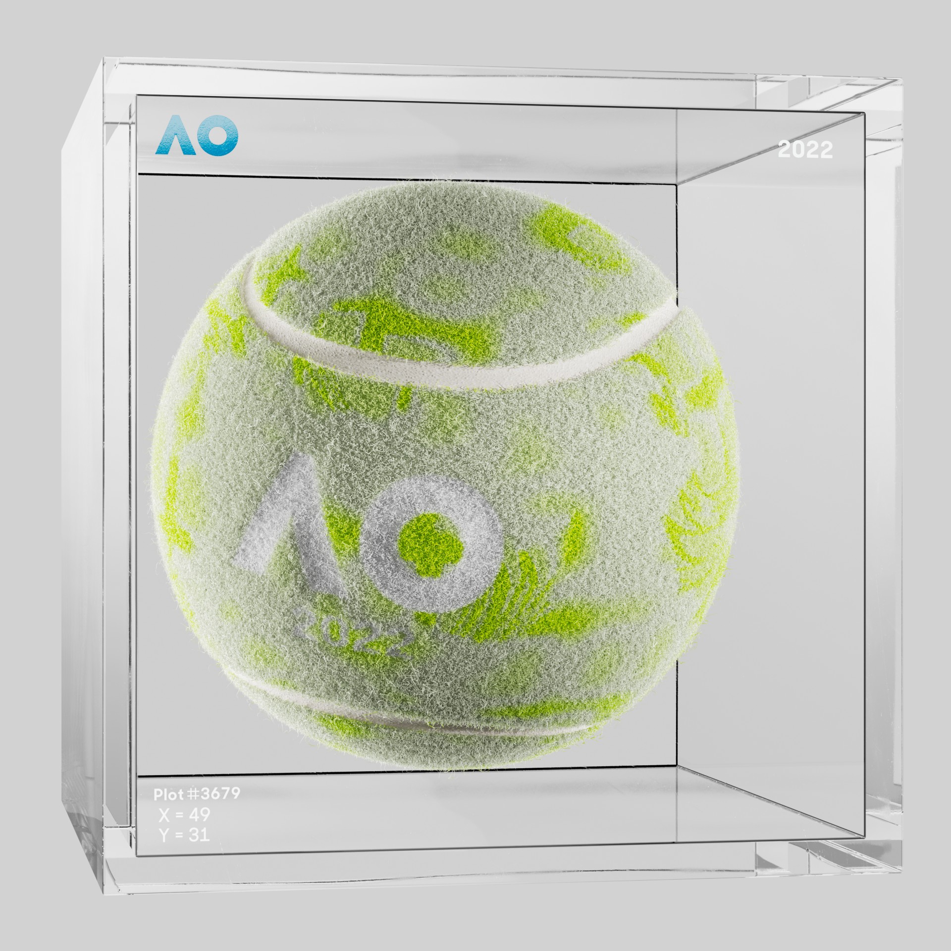 The Australian Open - The Australian Open Art Ball - AO Art Ball #4251 - NFT # 4251