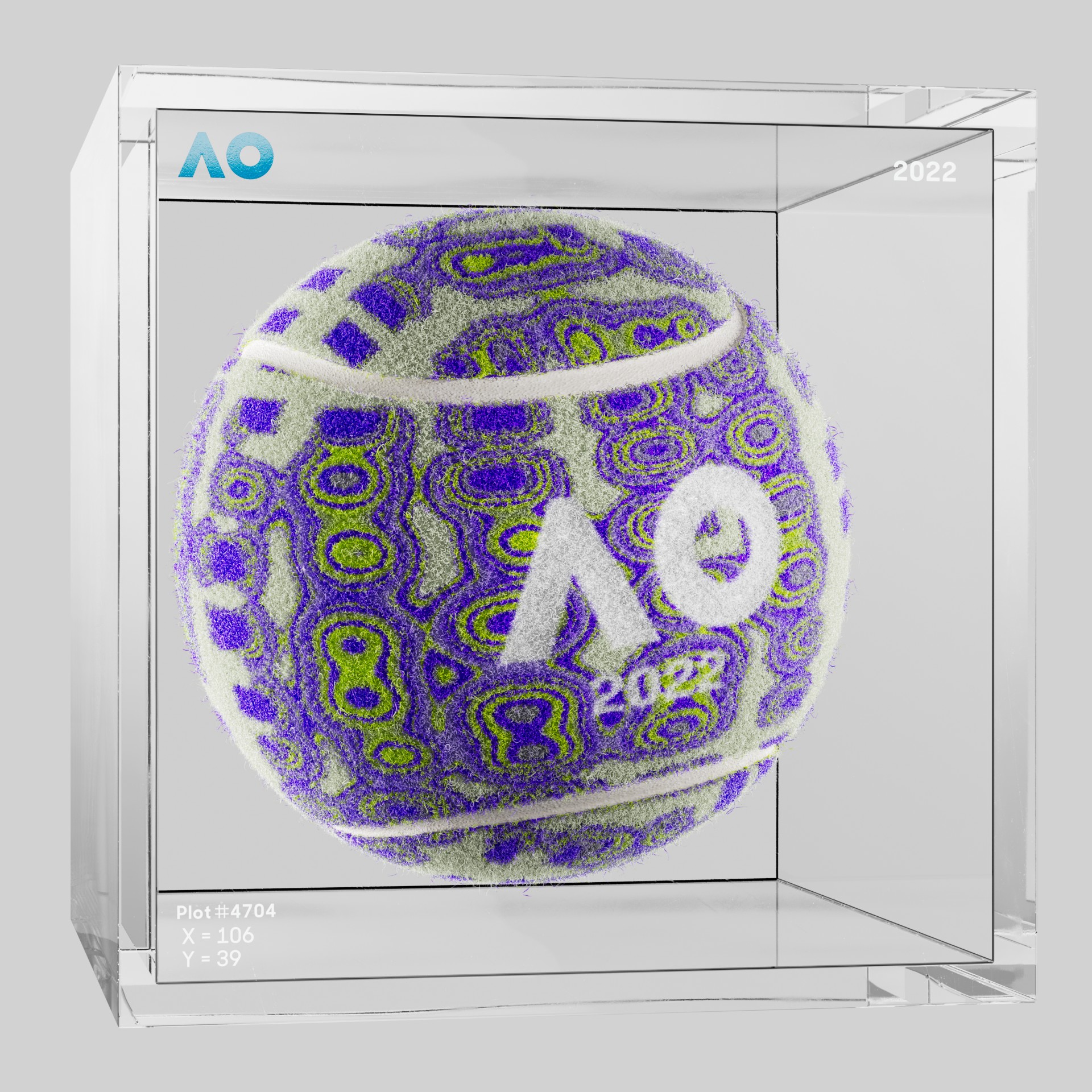 The Australian Open - The Australian Open Art Ball - AO Art Ball #4256 - NFT # 4256