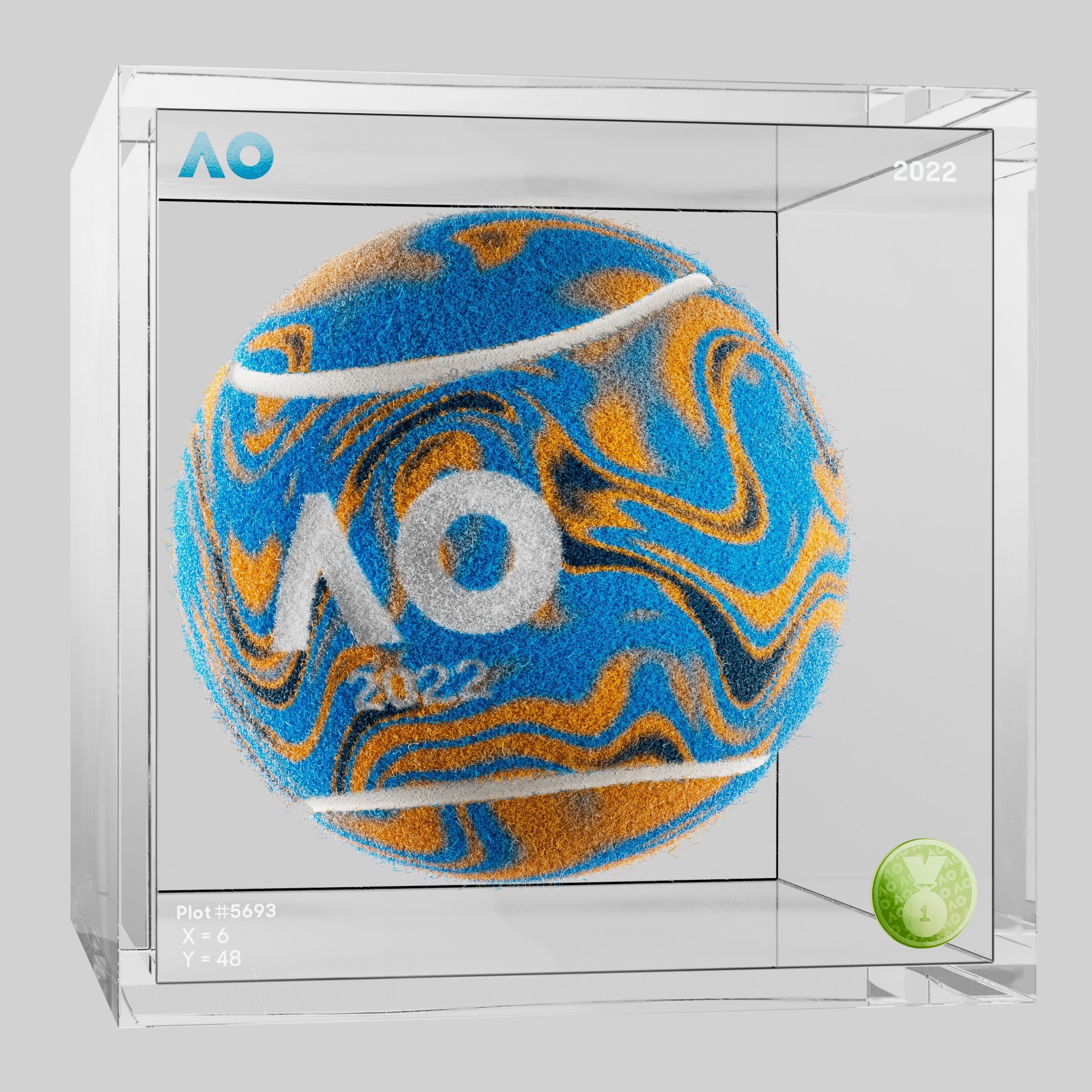 The Australian Open - The Australian Open Art Ball - AO Art Ball #4262 - NFT # 4262