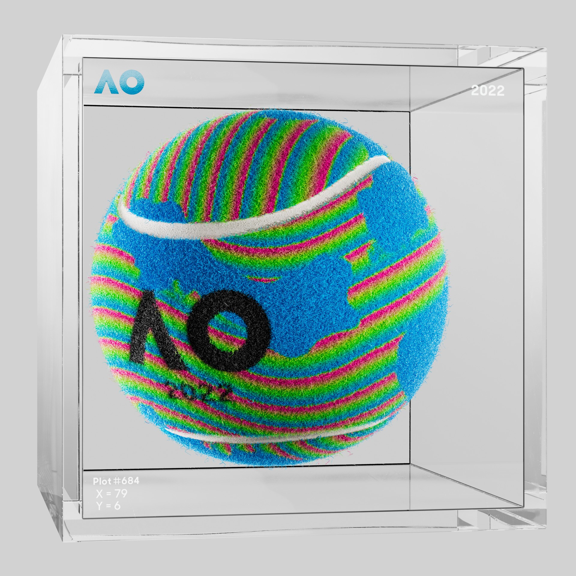 The Australian Open - The Australian Open Art Ball - AO Art Ball #4266 - NFT # 4266