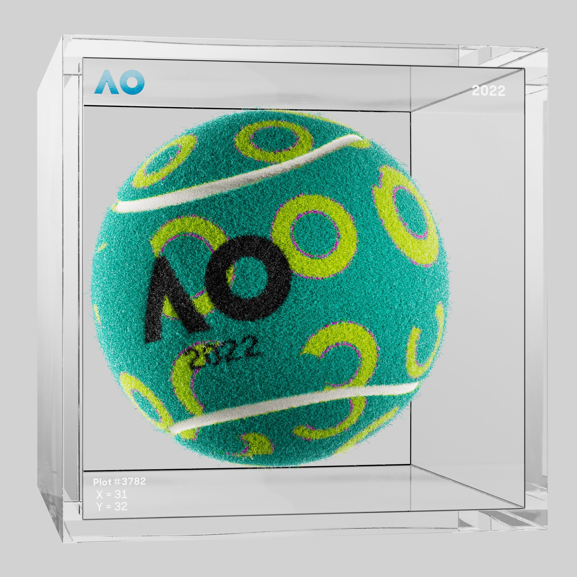 The Australian Open - The Australian Open Art Ball - AO Art Ball #4280 - NFT # 4280