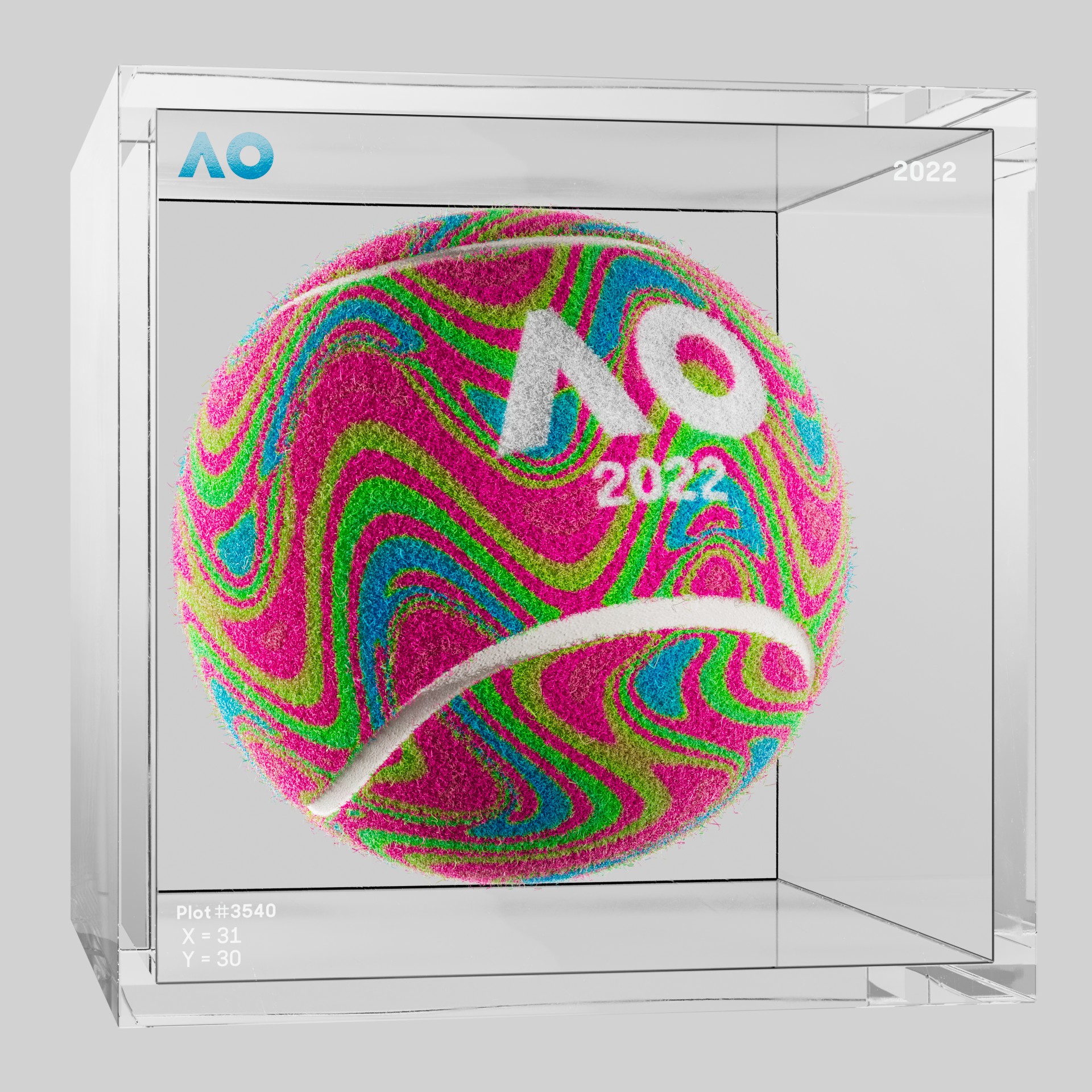 The Australian Open - The Australian Open Art Ball - AO Art Ball #4290 - NFT # 4290