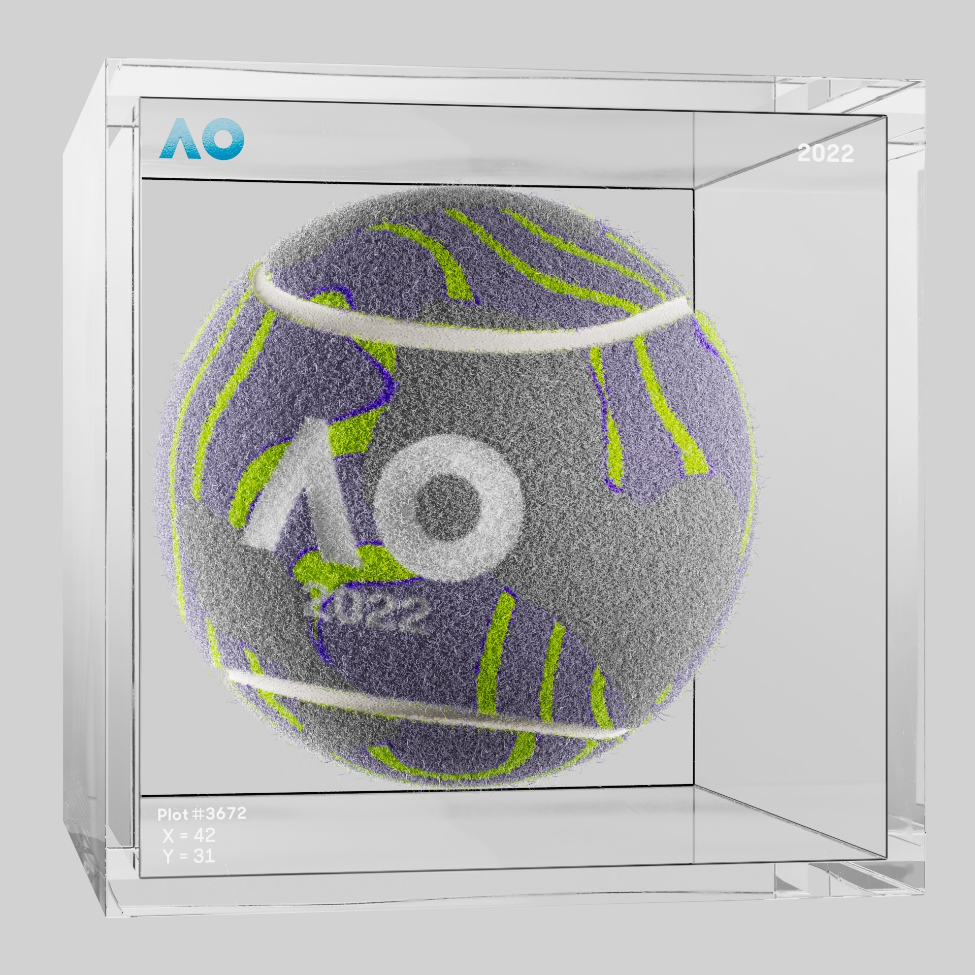 The Australian Open - The Australian Open Art Ball - AO Art Ball #4296 - NFT # 4296