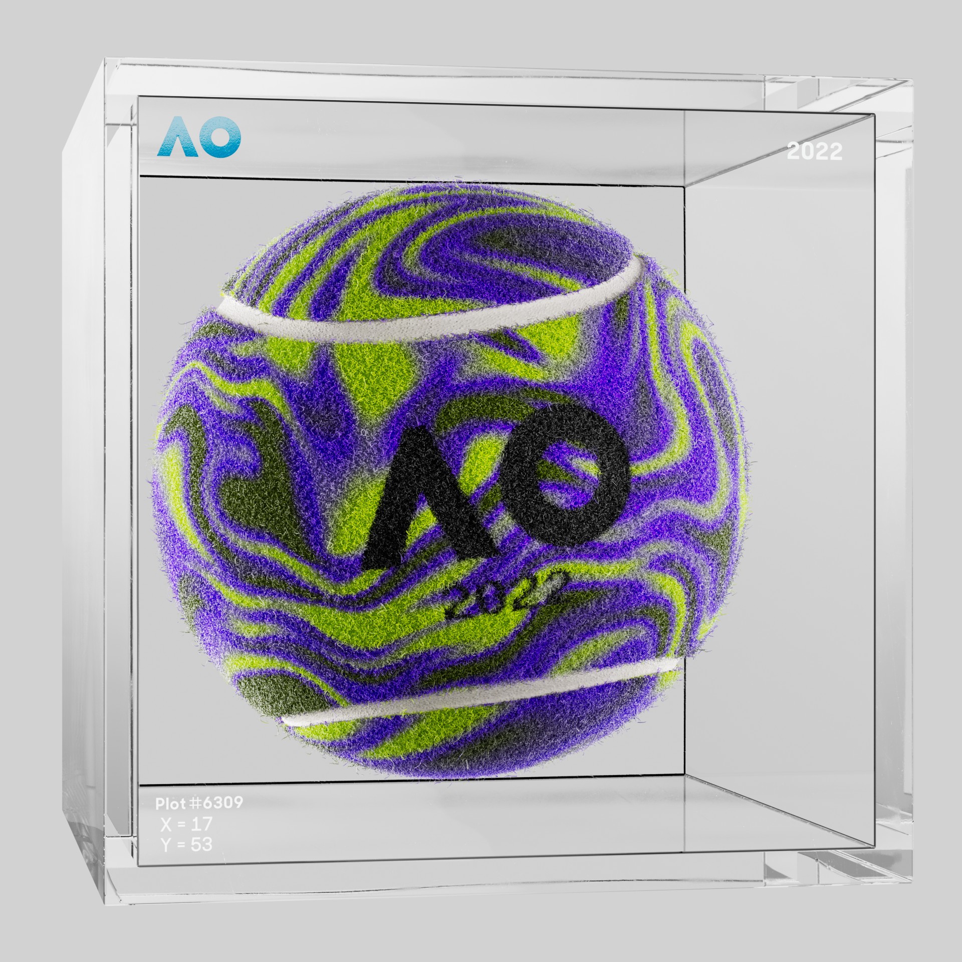 The Australian Open - The Australian Open Art Ball - AO Art Ball #4309 - NFT # 4309