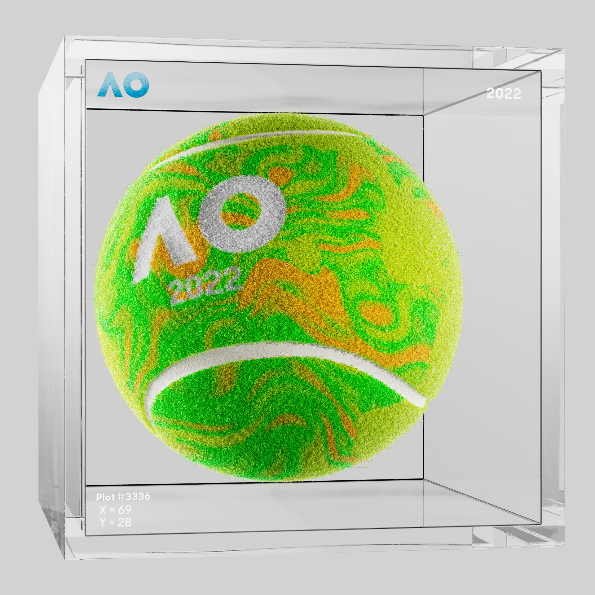 The Australian Open - The Australian Open Art Ball - AO Art Ball #4327 - NFT # 4327