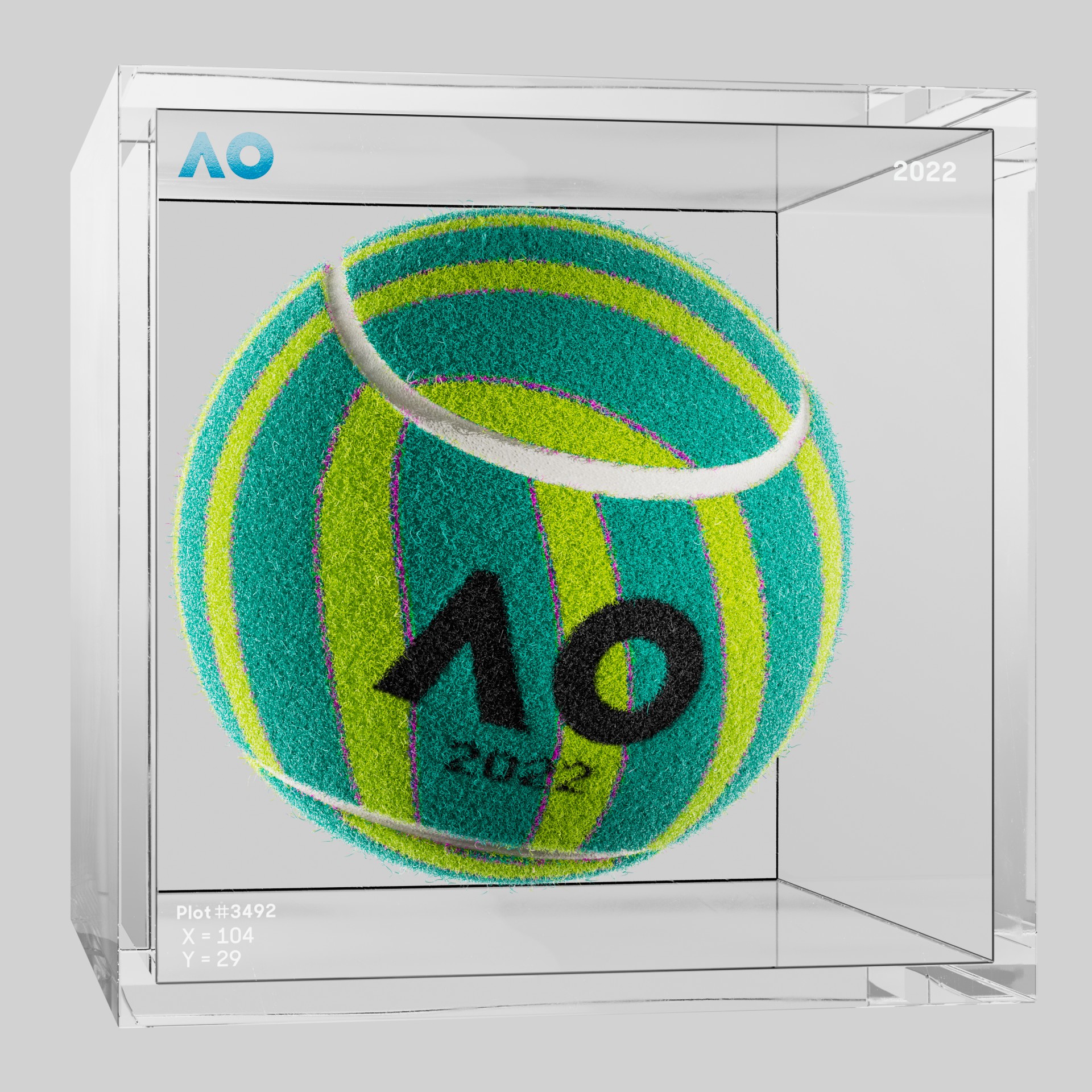 The Australian Open - The Australian Open Art Ball - AO Art Ball #4336 - NFT # 4336