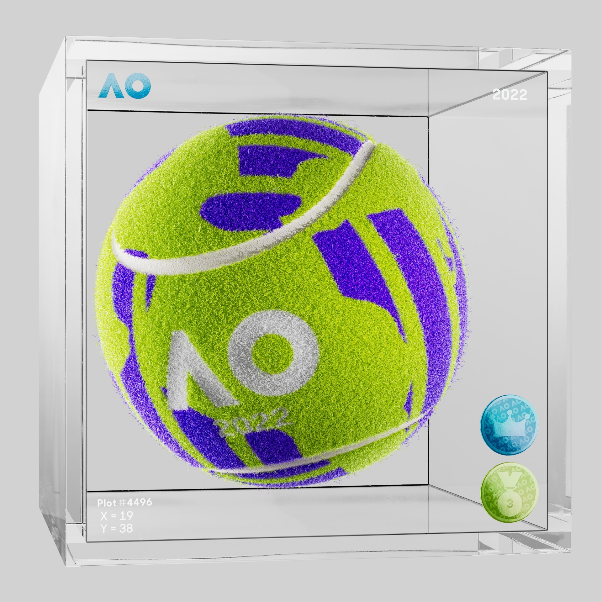The Australian Open - The Australian Open Art Ball - AO Art Ball #4338 - NFT # 4338